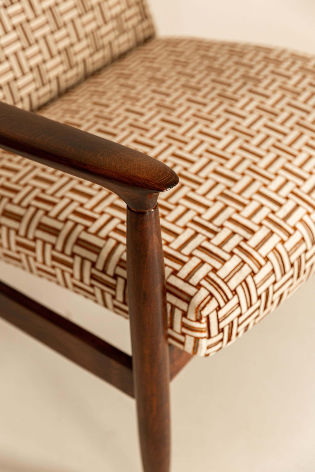 Two Mid Century Armchairs By E. Homa, Jacquard Velvet By Camengo, Europe, 1960s photo Furniture