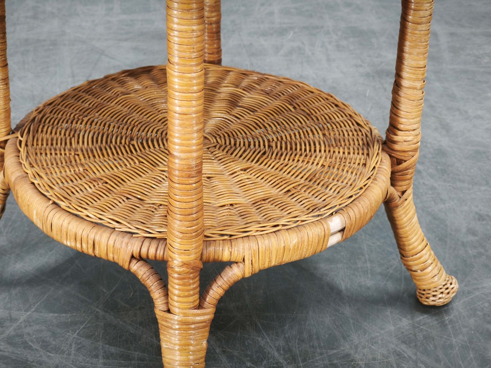 1950s Italian Rattan And Wicker Lounge Set, Four Armchairs And Table photo Furniture