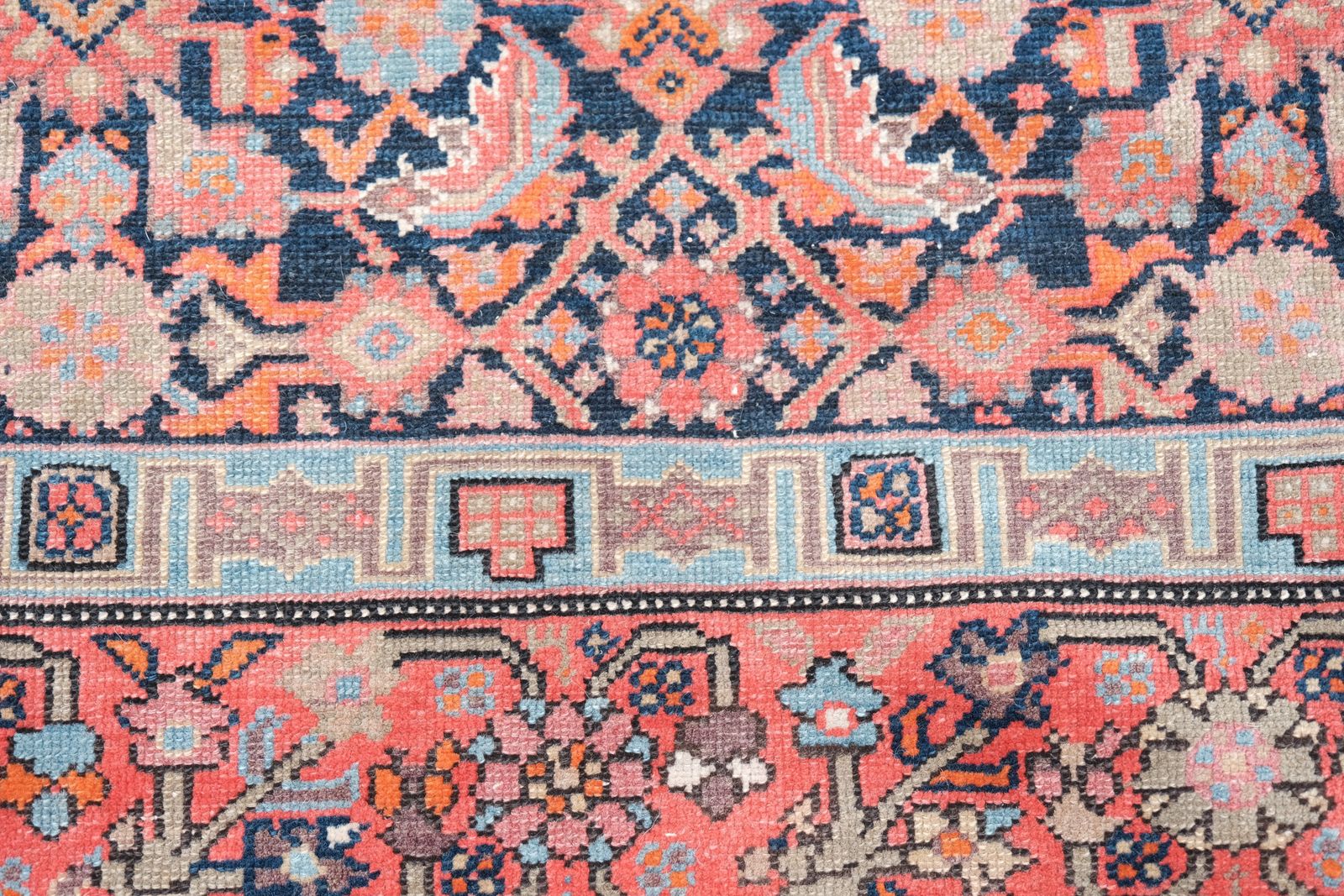 Antique Rug In Two Tone Colours Pinks And Blues photo 500.0