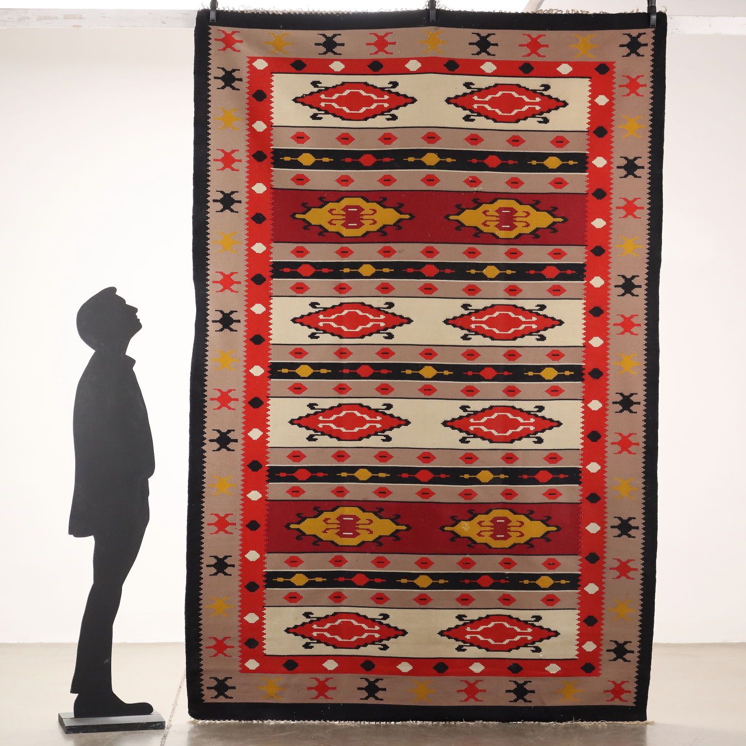 Tapis d'époque asiatique en coton et laine, nœud fin, Turquie, 114 x 75 in photo furniture