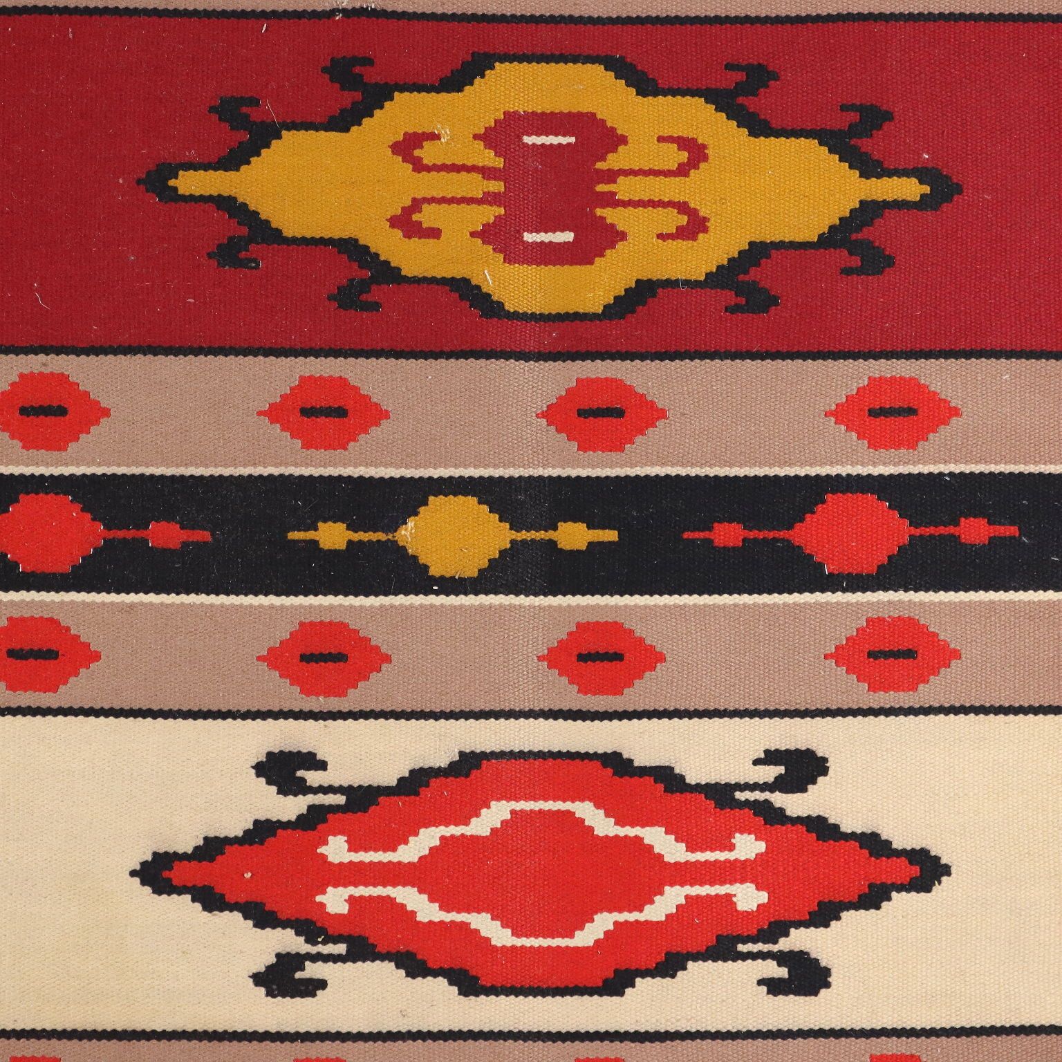 Tapis d'époque asiatique en coton et laine, nœud fin, Turquie, 114 x 75 in photo for sale