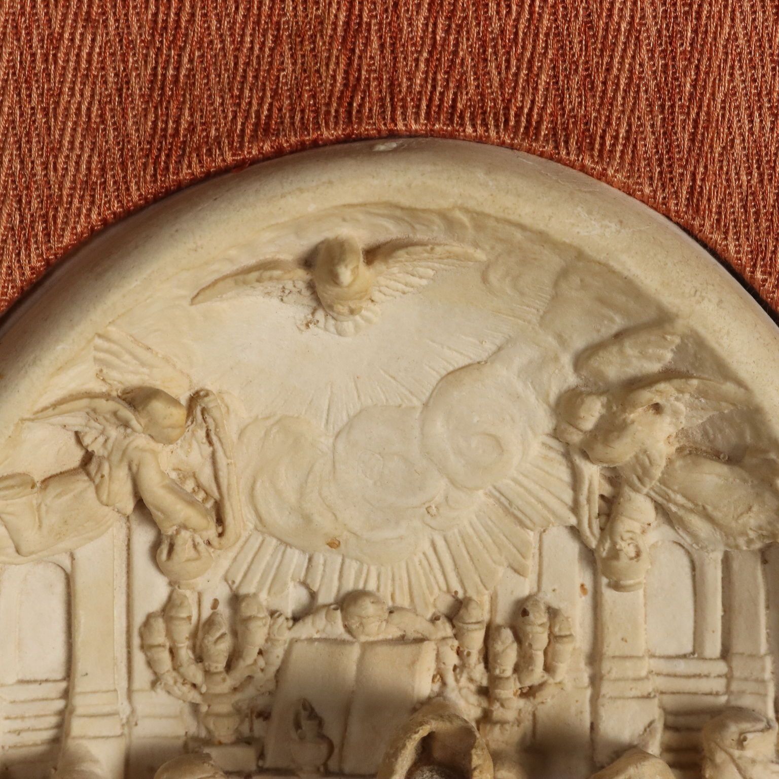 Antique High Relief Wedding Of Joseph And Mary Italy XIX Century photo vintage