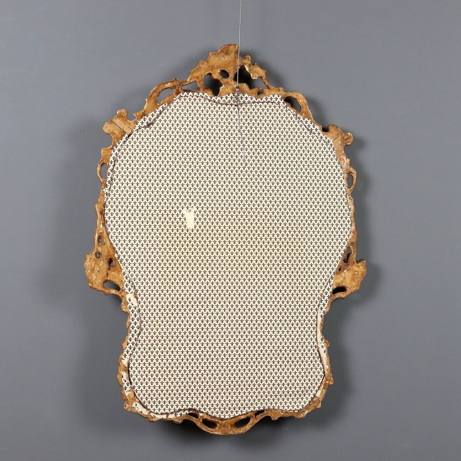 Miroir de style Barocchetto en bois doré sculpté photo vintage