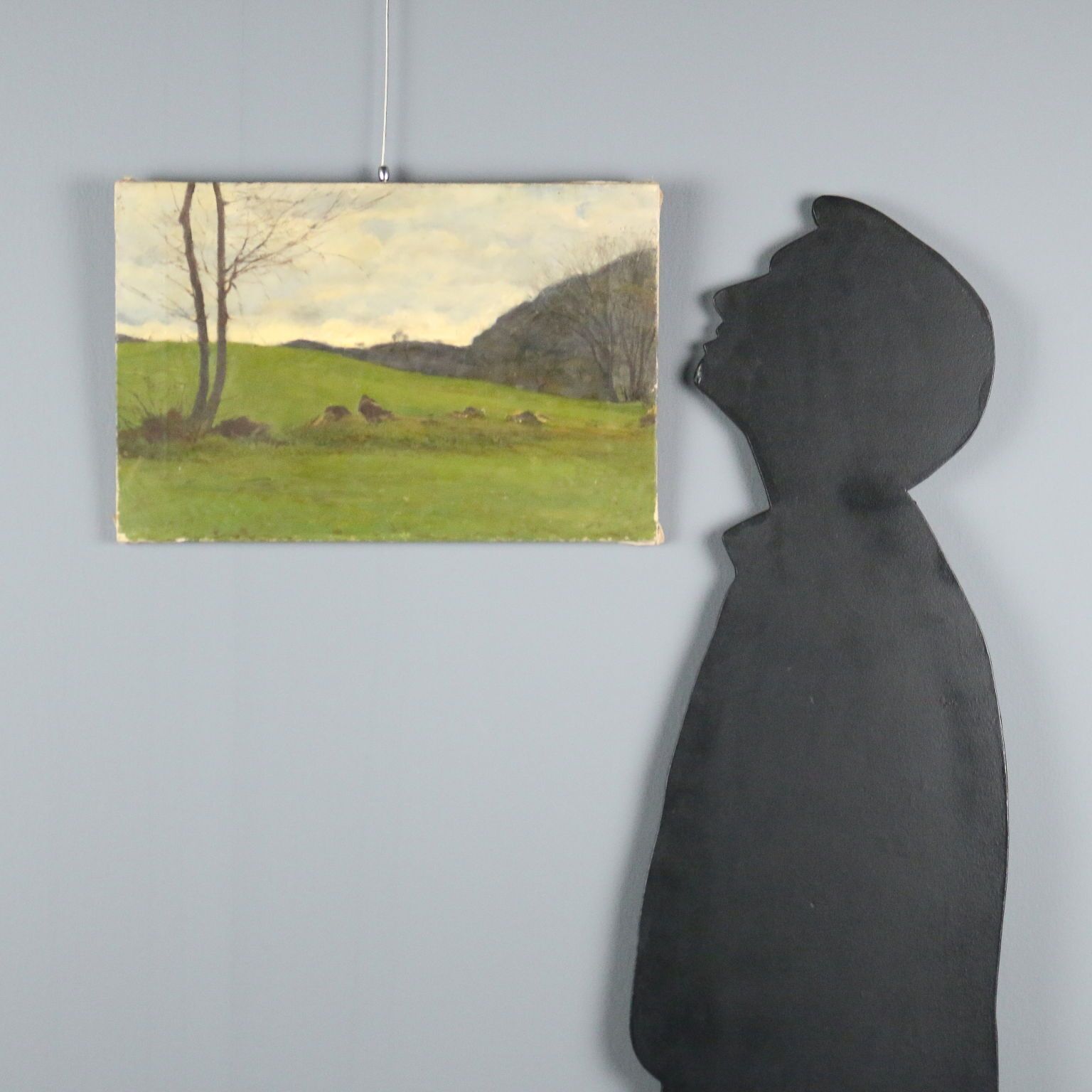 Olieverf Op Doek Door Eugenio Spreafico   Glimp Van Het Lombardische Platteland photo furniture
