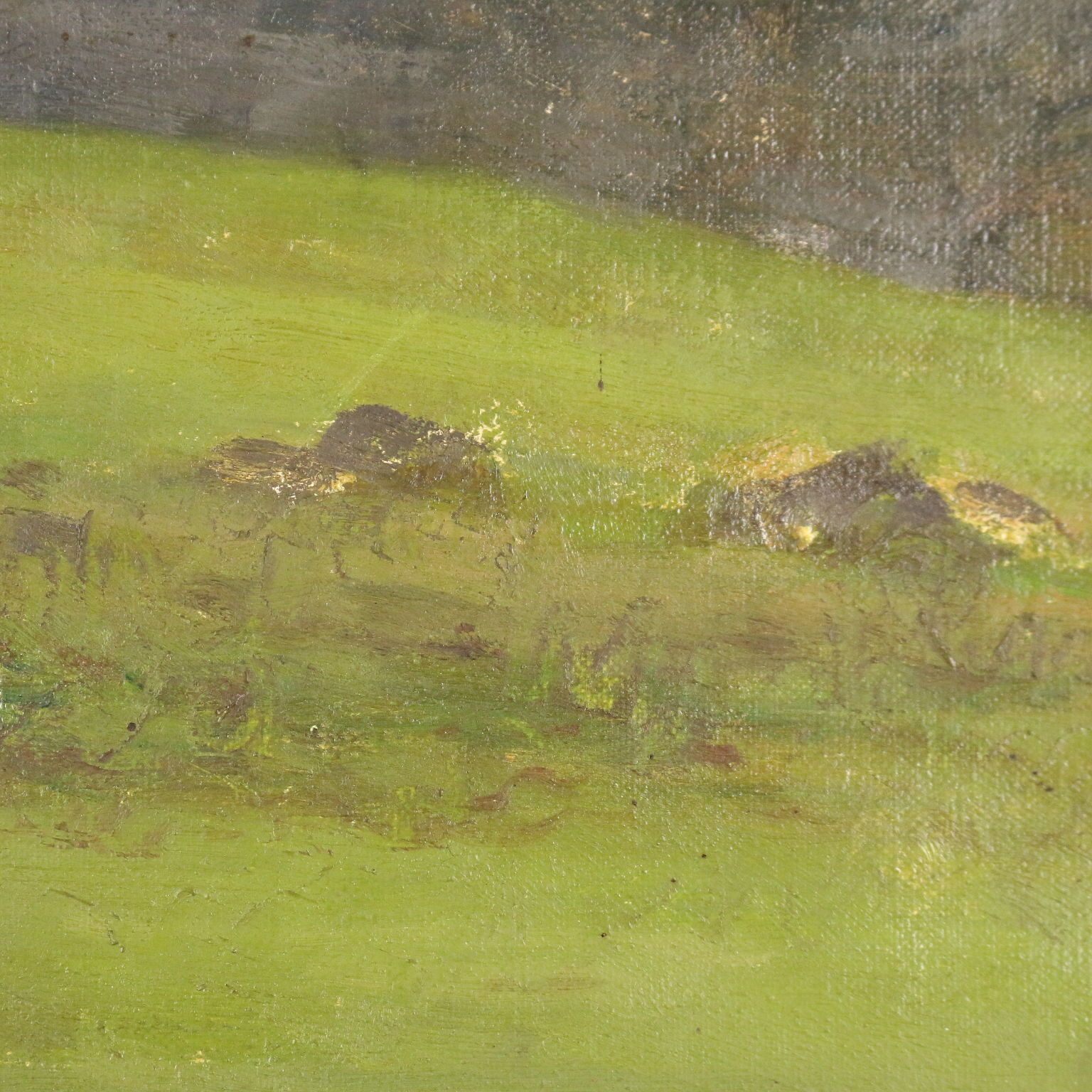 Oil On Canvas By Eugenio Spreafico   Glimpse Of Lombard Countryside photo Art