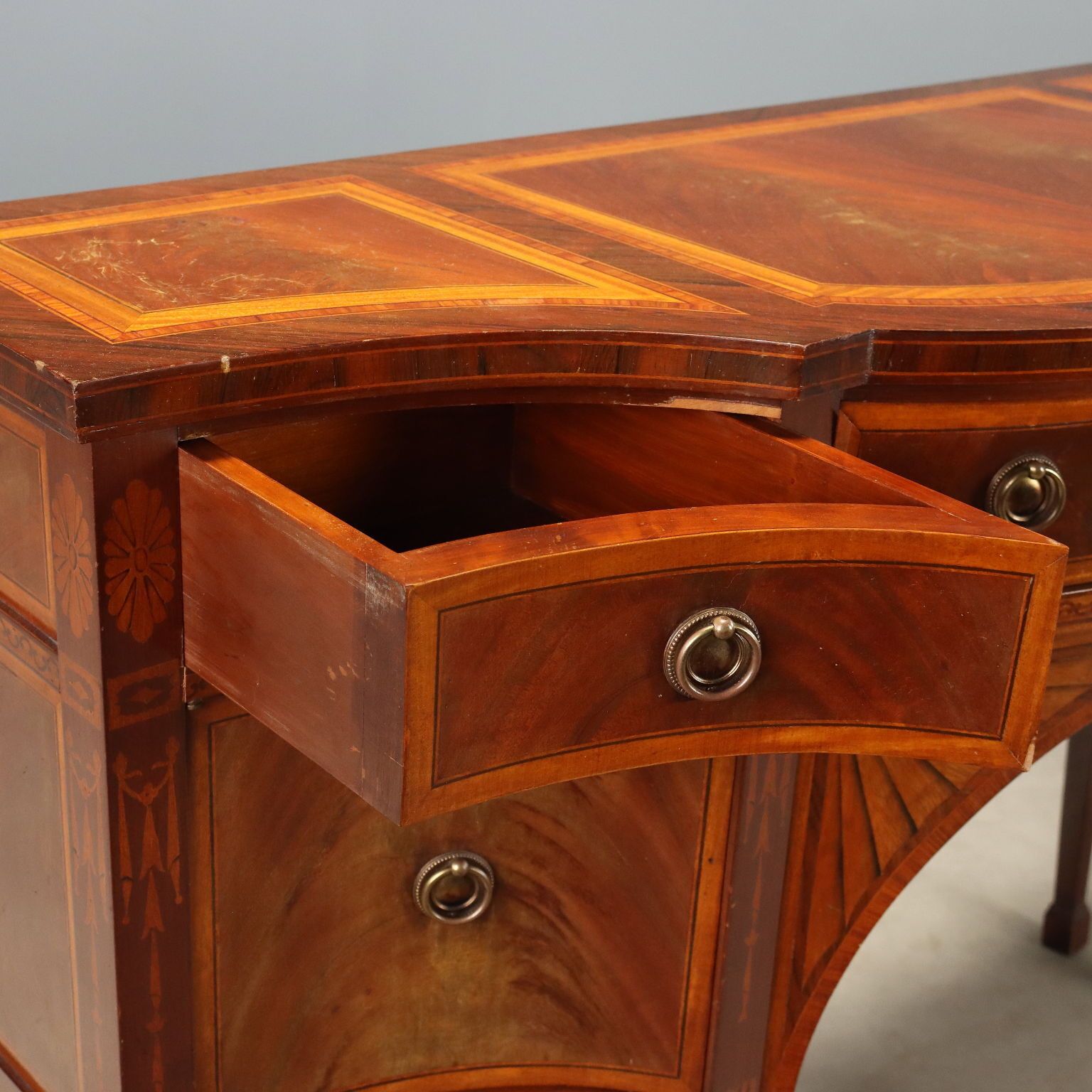 Victorian Style Mahogany Sideboard With Inlays photo for sale
