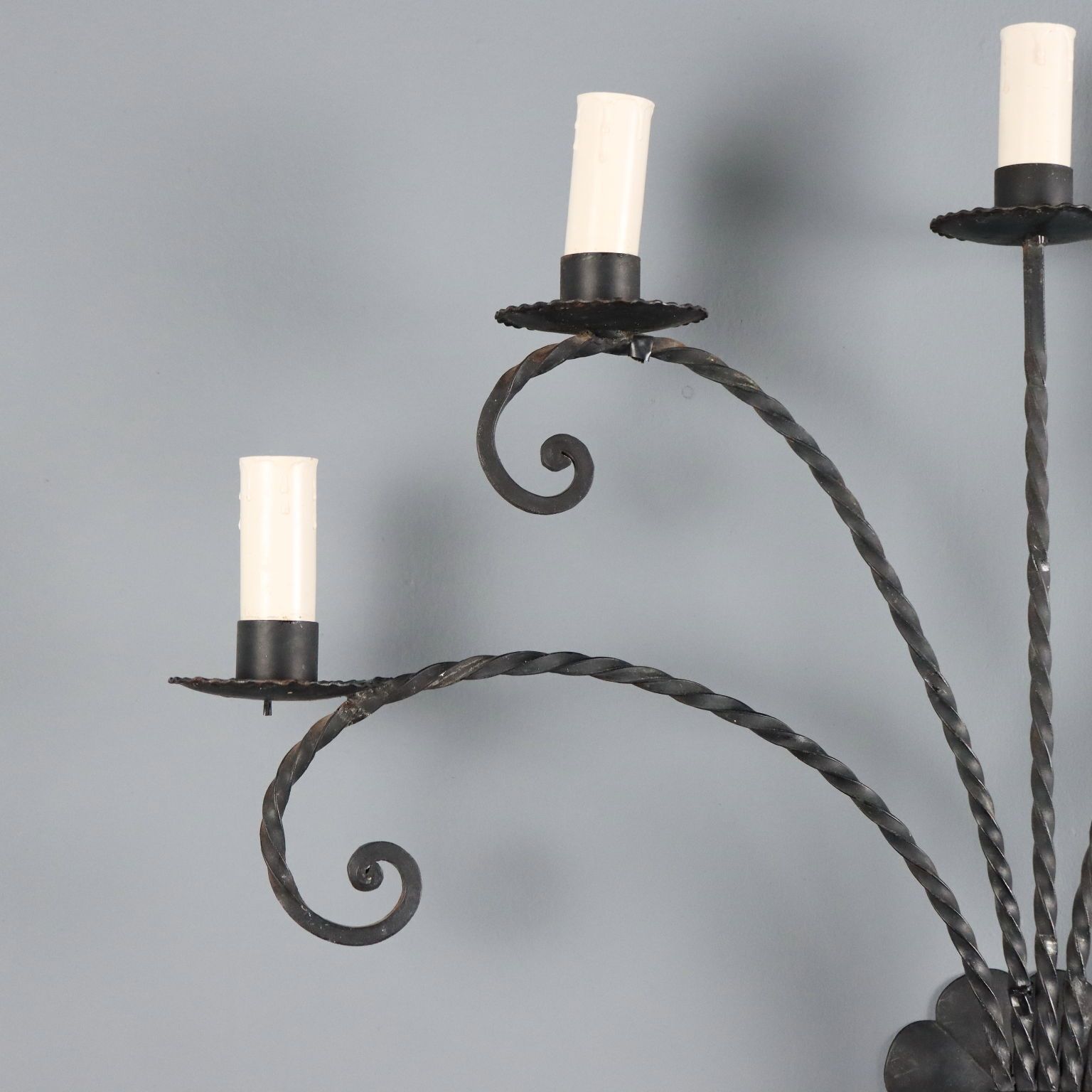 Antique Wall Lamp Iron Decorations Italy XX Century photo for sale
