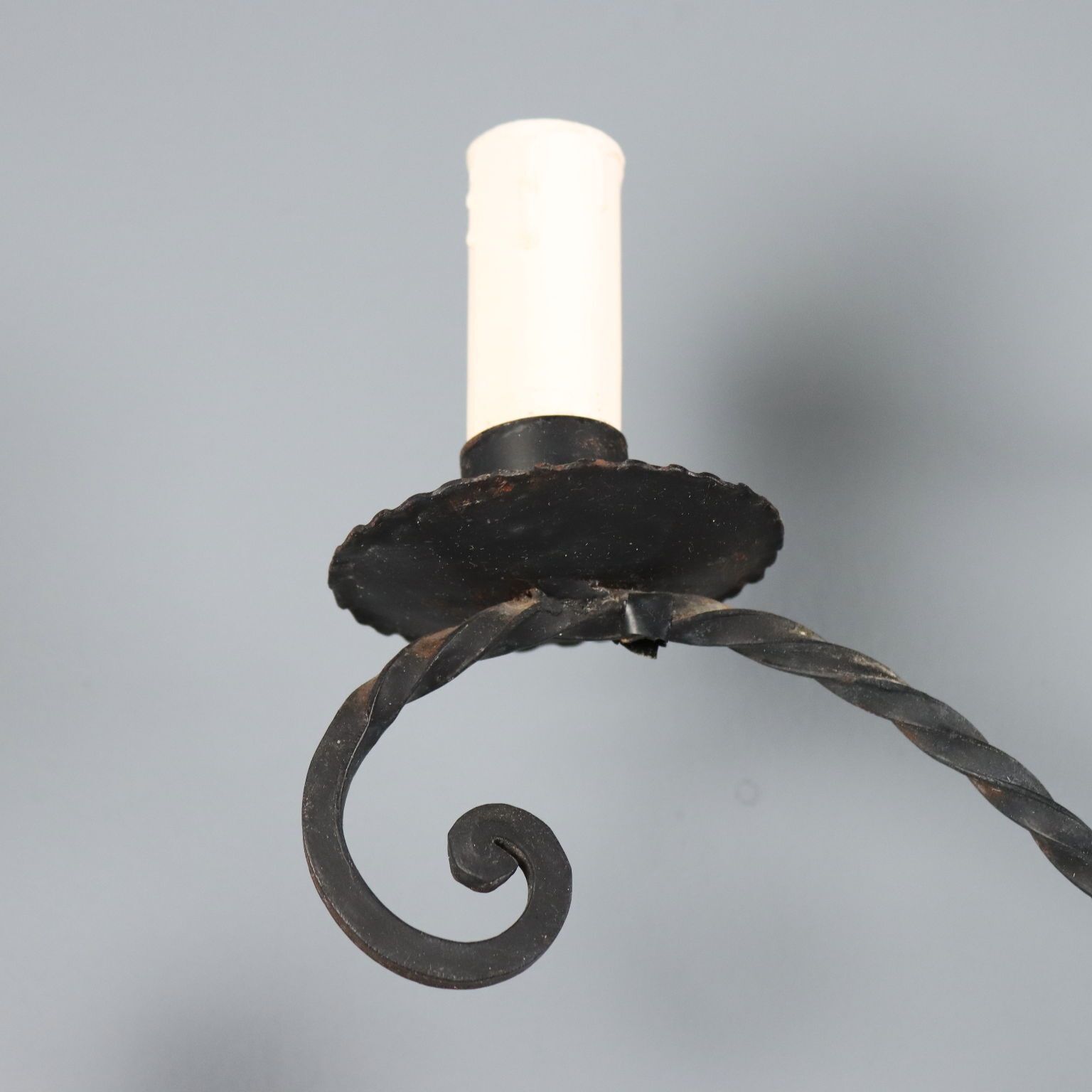 Antique Wall Lamp Iron Decorations Italy XX Century photo 230.0