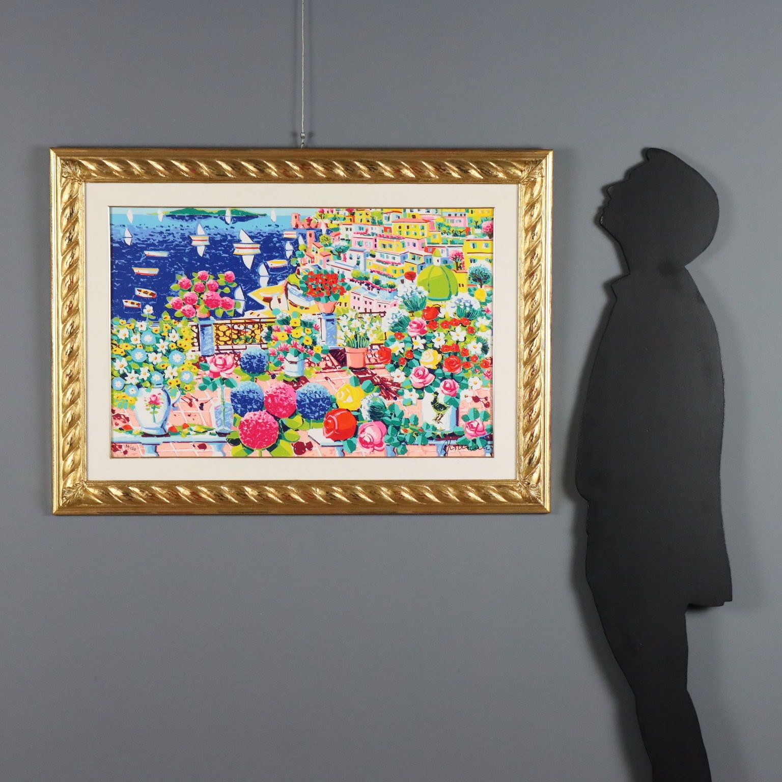 Silkscreen On Canvas By Athos Faccincani   Spring On The Amalfi Coast photo furniture