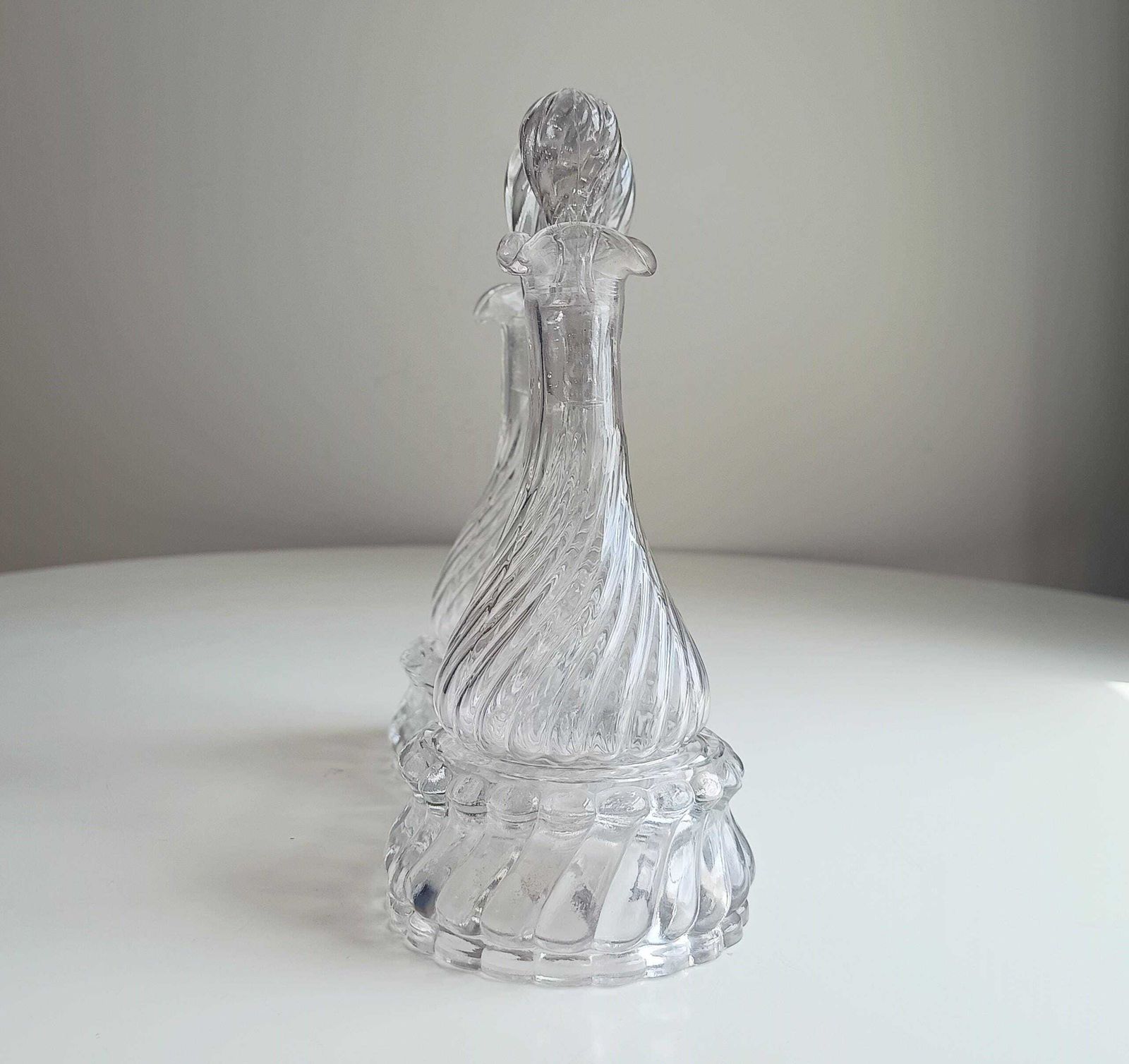 Gesigneerde Baccarat Crystal Bambous Tors Olie- en Azijnset Depose Merk jaren 1890 photo 150.0