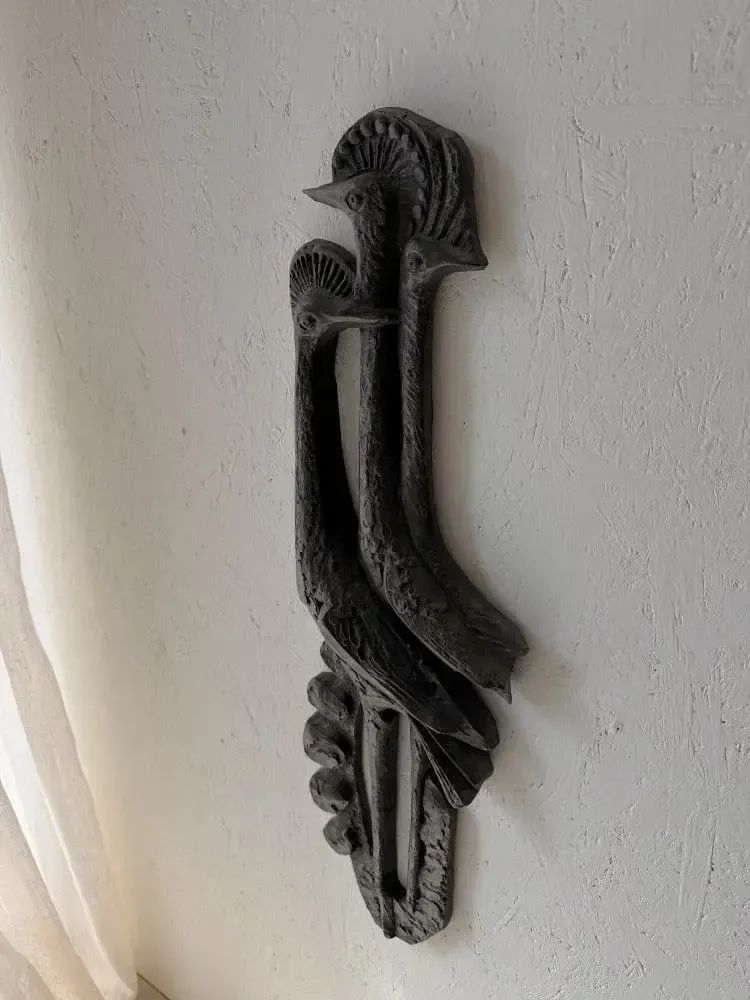 Brutalist Wall Sculpture With Birds Ars Munda photo for sale