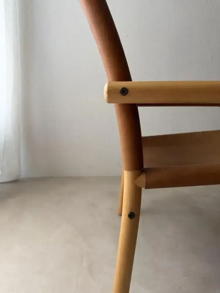 Deense Safari Fauteuil, Beukenhout, Leer, jaren 1970 photo furniture