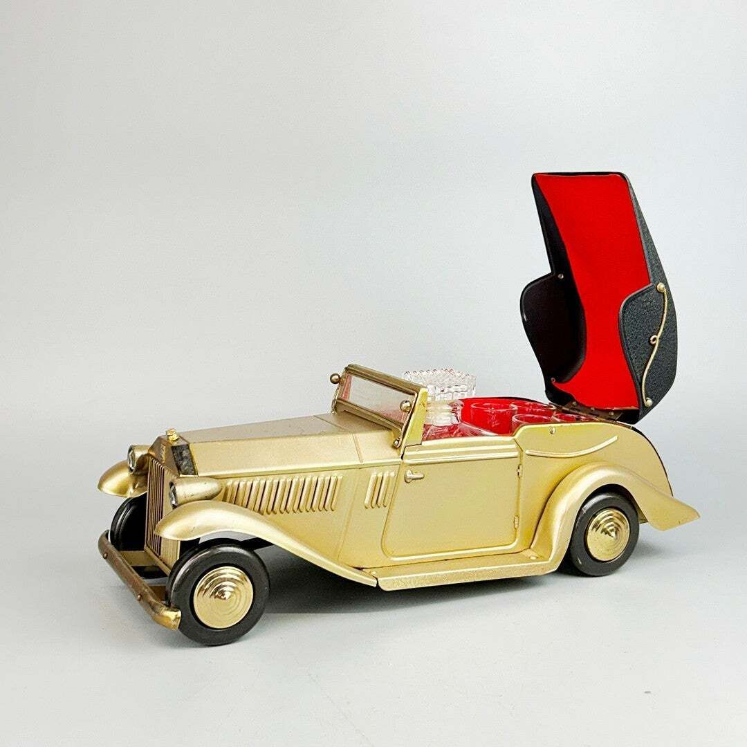 Service à décanter musical d'époque Rolls Royce avec carafe en cristal et 4 verres à liqueur photo vinterior