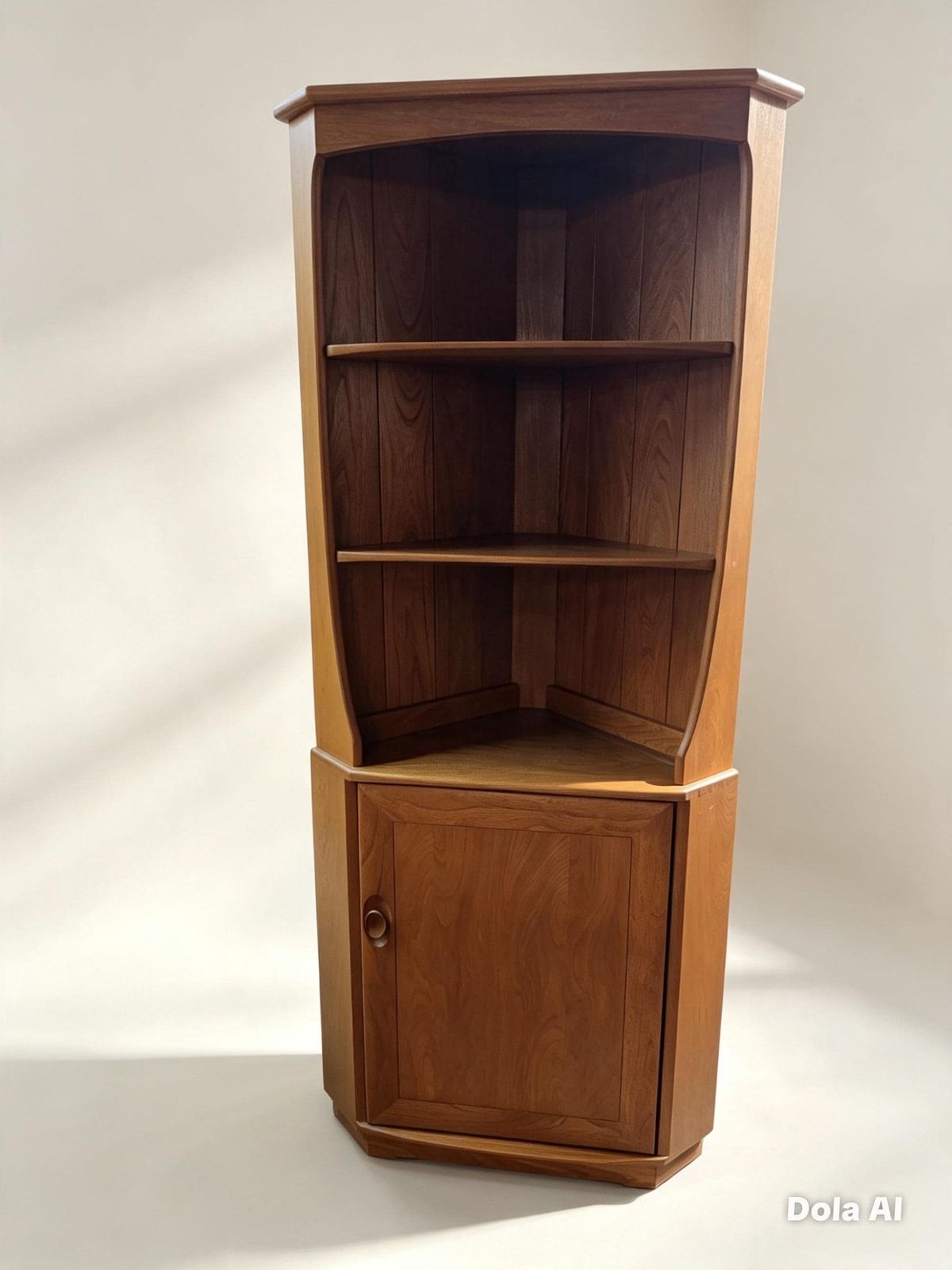 Ercol Elm Corner Display Cabinet, C.1990s photo 450.0