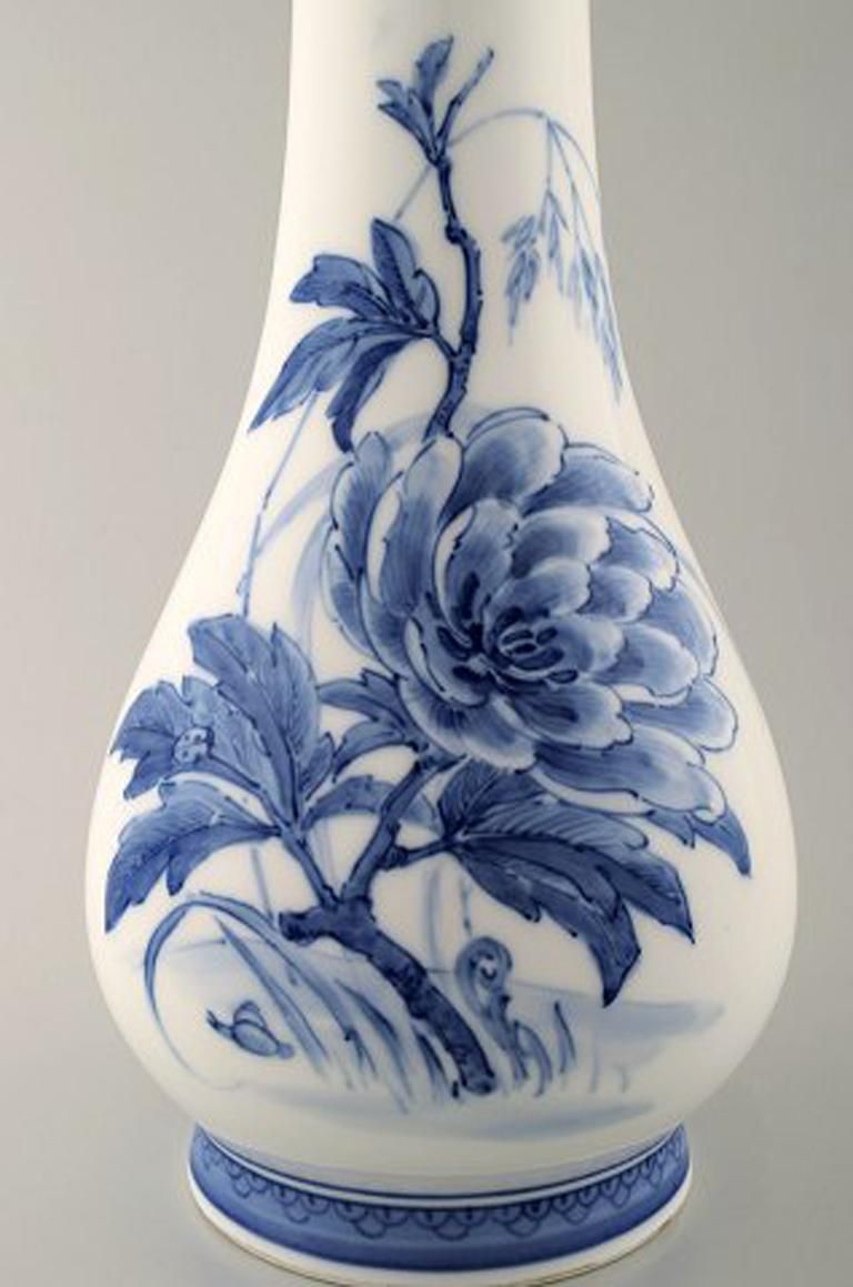 Oluf Jensen For Royal Copenhagen, Large Unique Porcelain Vase With Slim Neck photo for sale