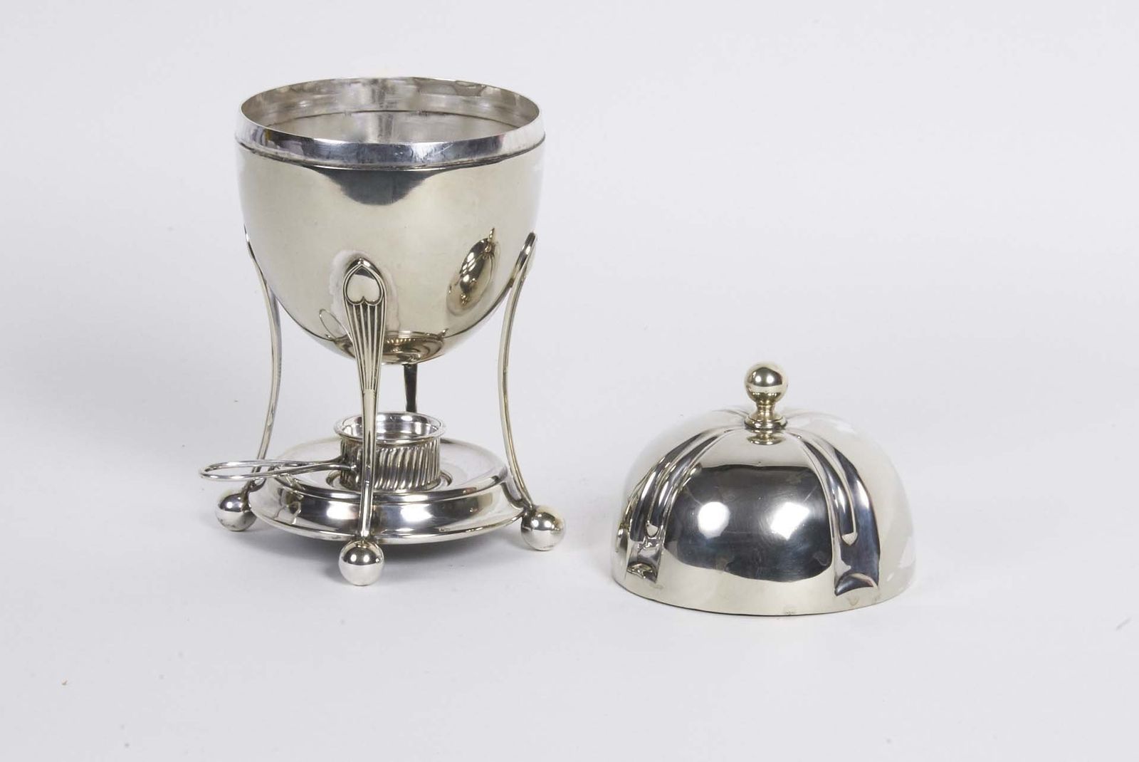 Antique Silver Egg Coddler | Egg Boiler photo 200.0