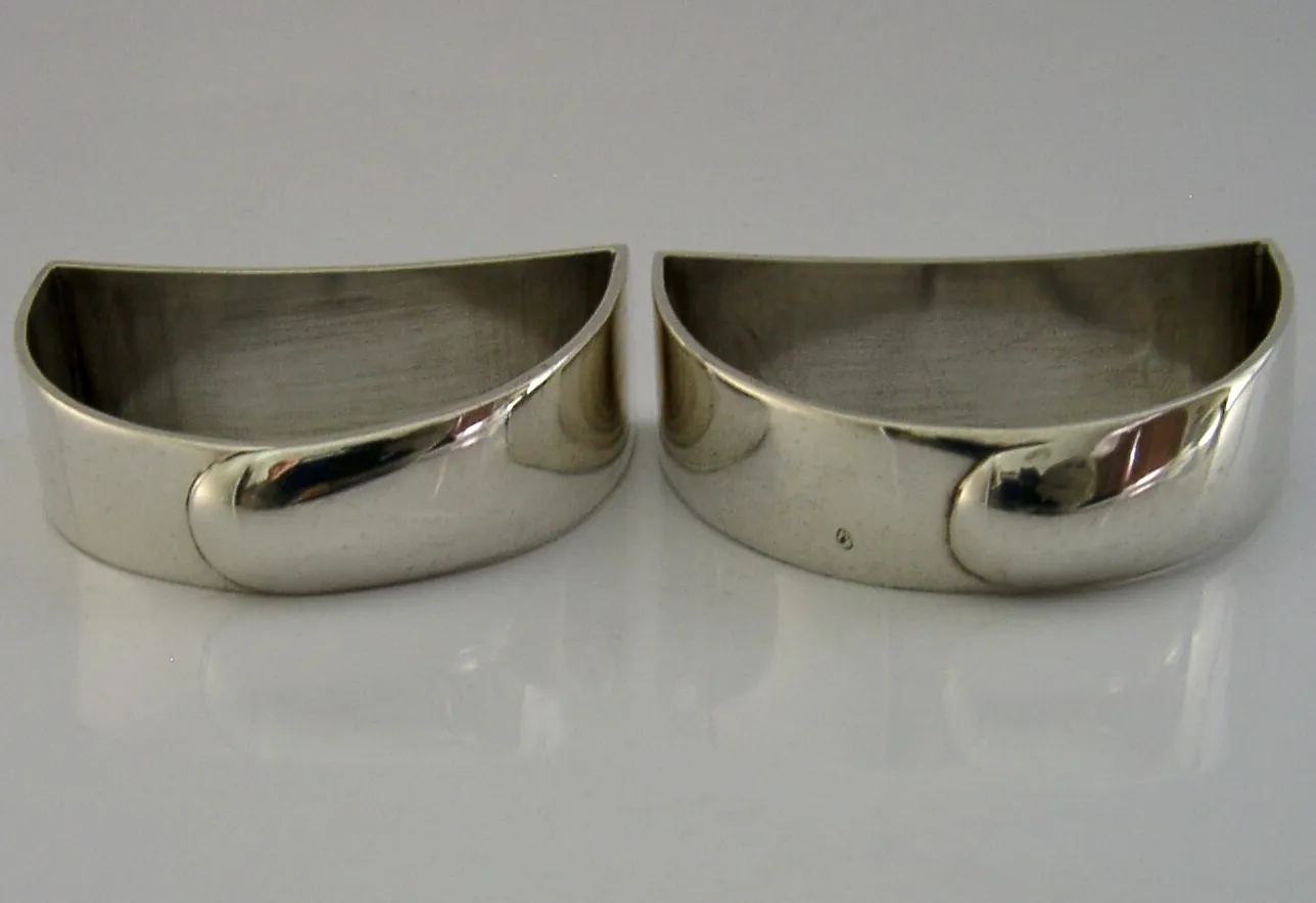 Ronds de serviette en argent massif sterling Ravissant 42 g, 1991/98, contemporains photo for sale