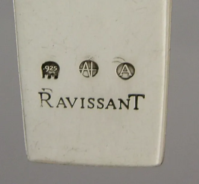 Ronds de serviette en argent massif sterling Ravissant 42 g, 1991/98, contemporains photo buy