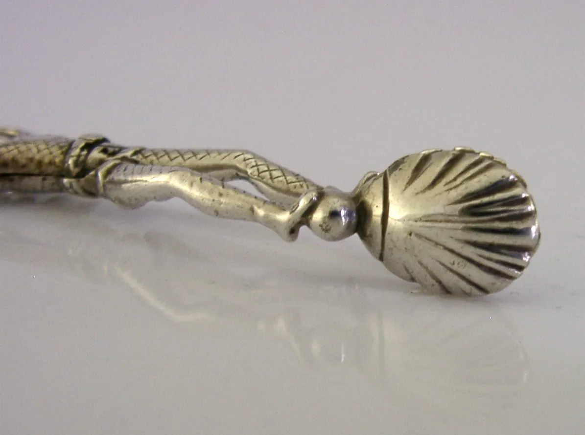 Chester Sterling Silver Harlequin Jester Sugar Tongs Nips Chester 1902 photo vinterior