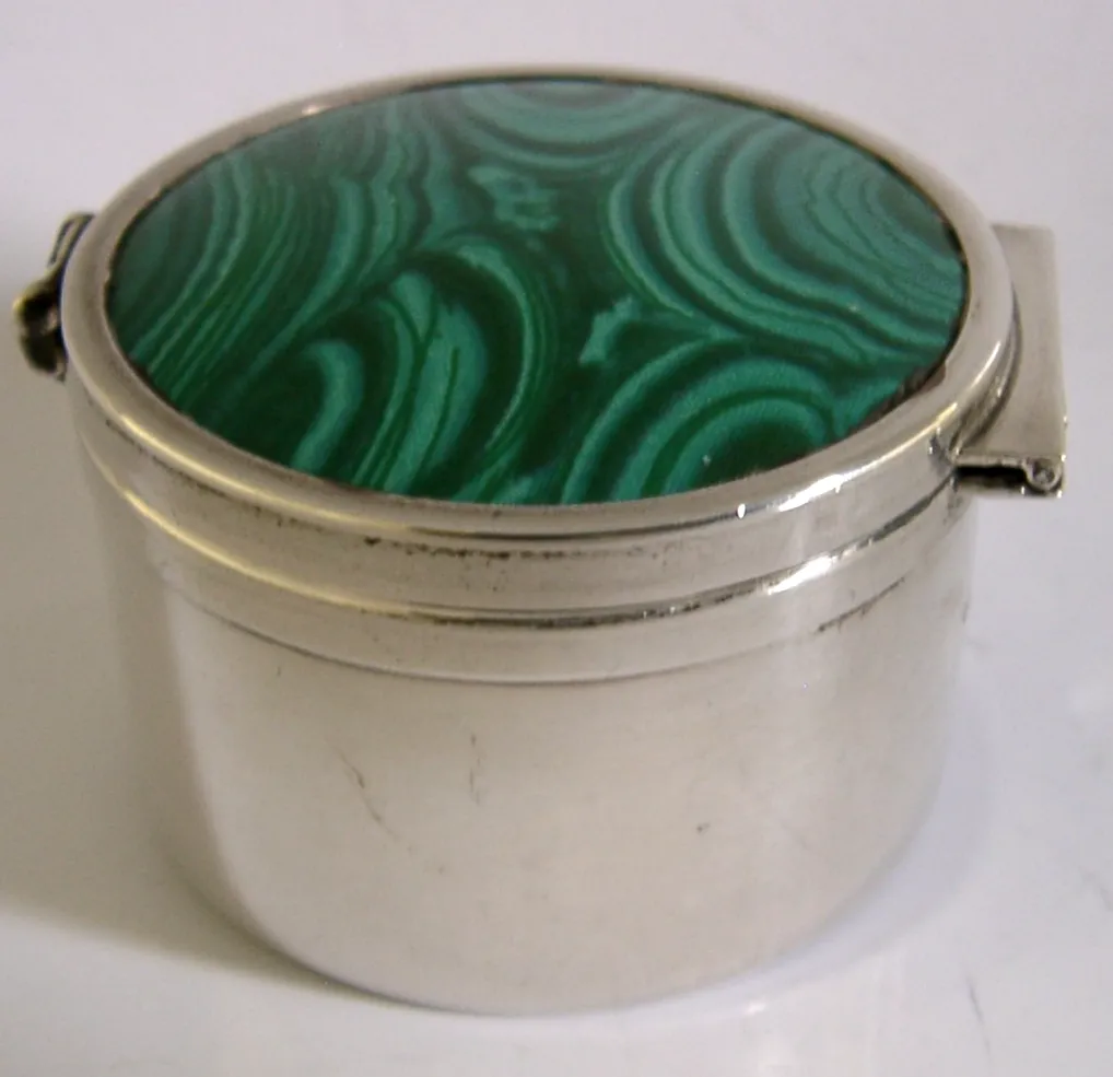 Engels sterling zilver keramisch email doosje 1995 handgemaakt 34g photo furniture