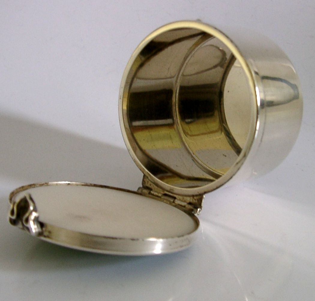 Boîte anglaise en argent sterling et émail céramique 1995, 34 g photo vinterior