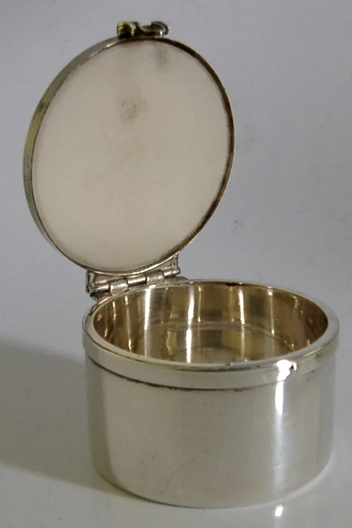 Engels sterling zilver keramisch email doosje 1995 handgemaakt 34g photo vintage