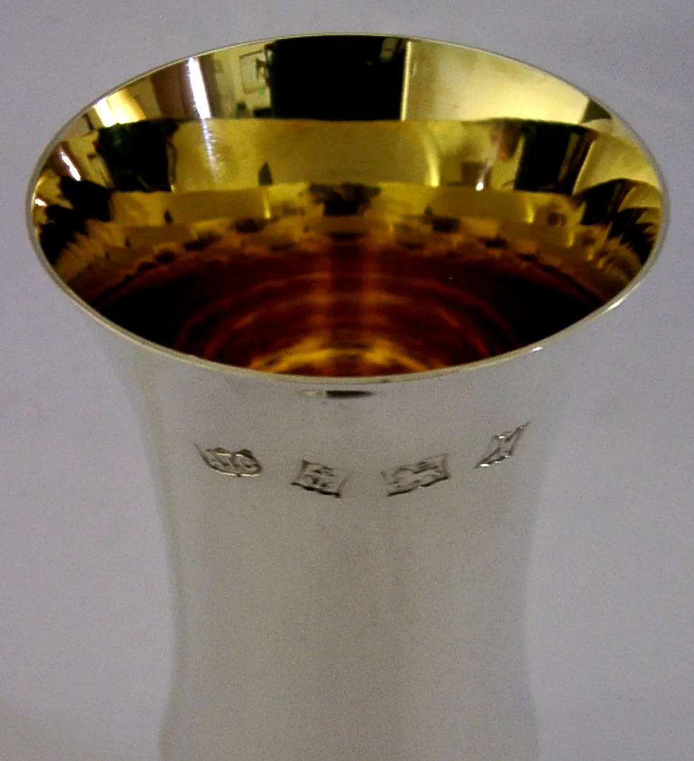 106g Mid-Century Modern massief sterling zilveren beker kelk 1972 Barware photo furniture