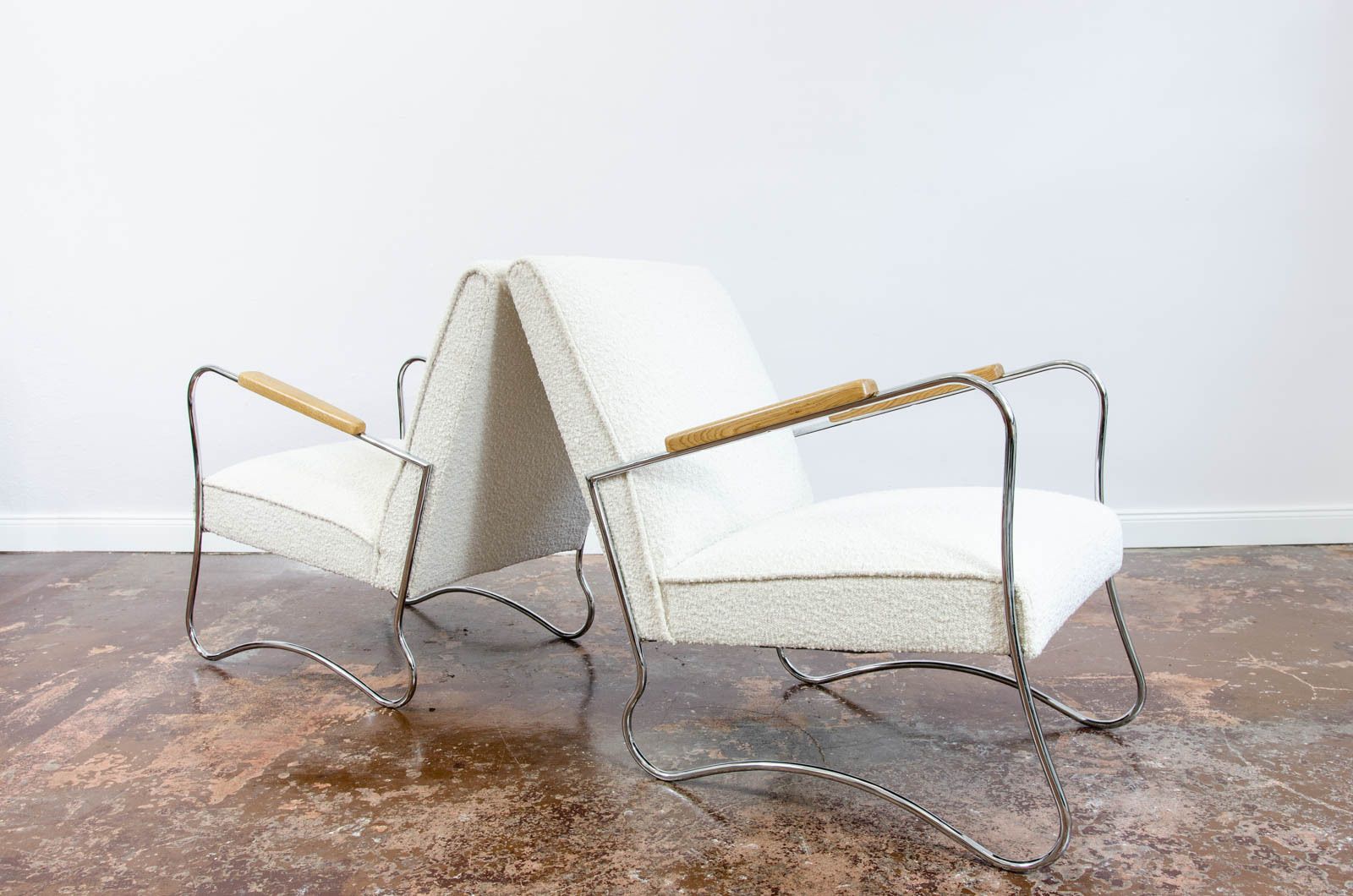 Bauhaus-stijl fauteuils van Wschod, ca. jaren 1950, Polen, set van 2 photo Meubels