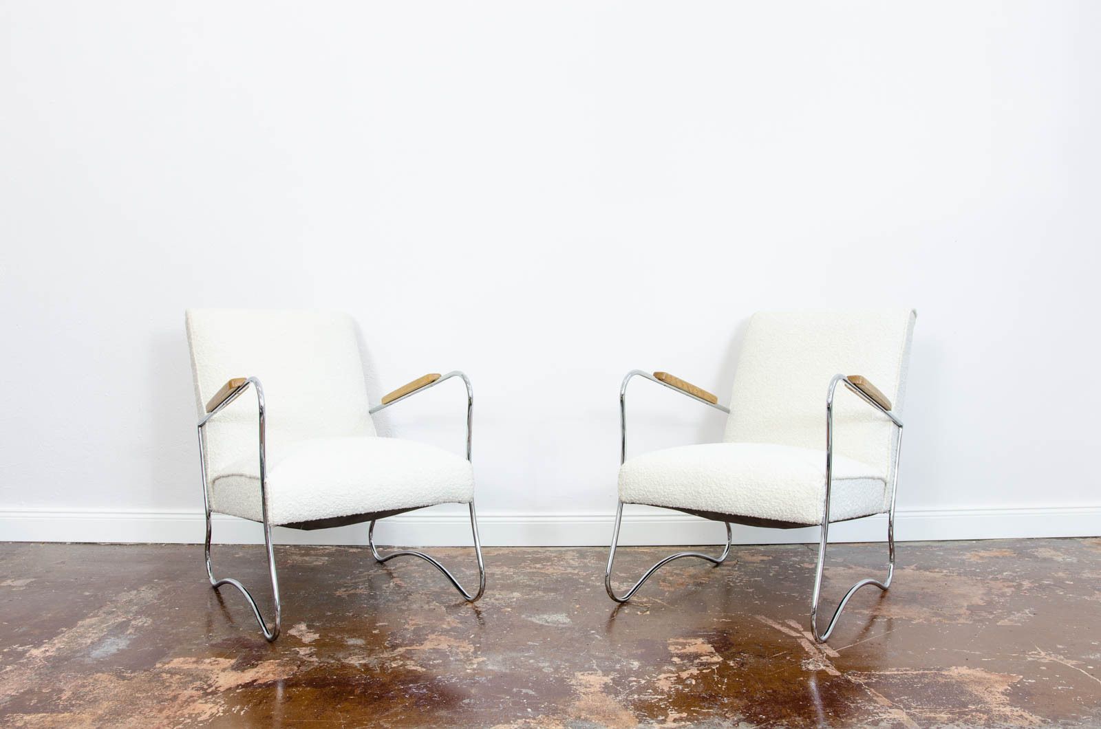 Bauhaus-stijl fauteuils van Wschod, ca. jaren 1950, Polen, set van 2 photo vinterior