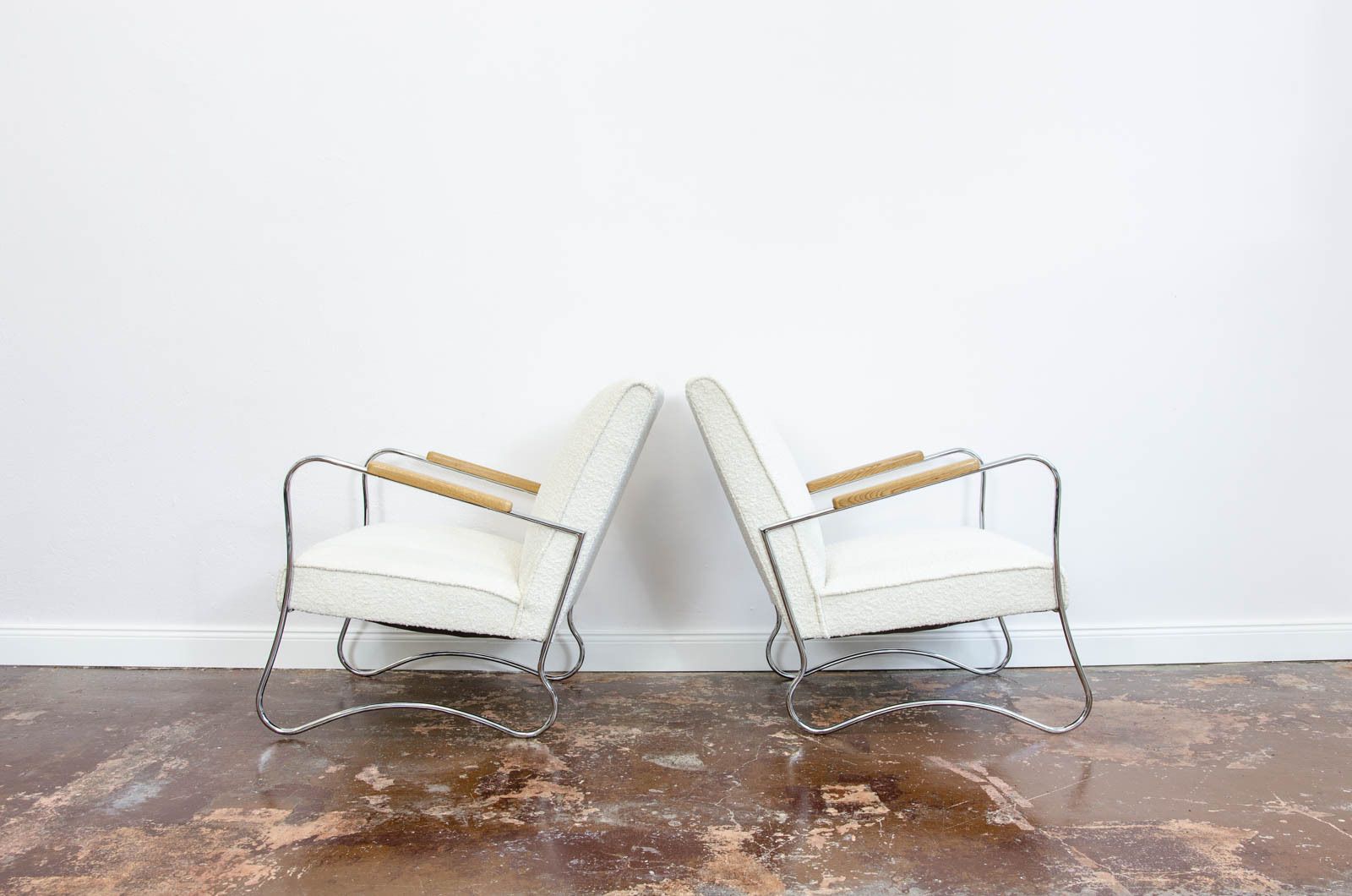 photo for sale Bauhaus-stijl fauteuils van Wschod, ca. jaren 1950, Polen, set van 2