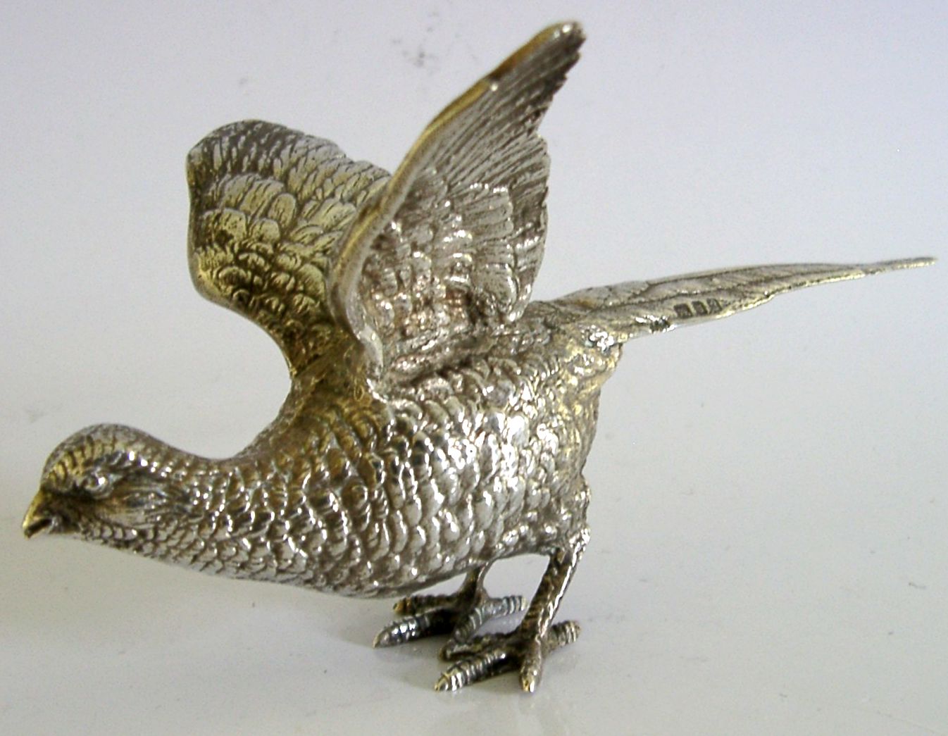 Heavy 125g Sterling Silver Pheasant Bird Figure 1958 Hunting Shooting English photo 500.0