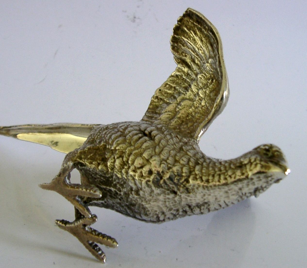 Heavy 125g Sterling Silver Pheasant Bird Figure 1958 Hunting Shooting English photo buy