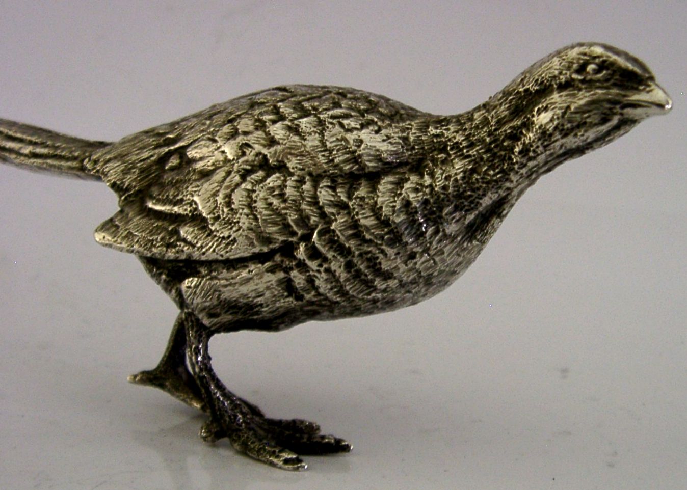 Zwaar 140g Sterling Zilver Fazant Vogelfiguur 1977 Jacht Schietsport Dier photo Kunst