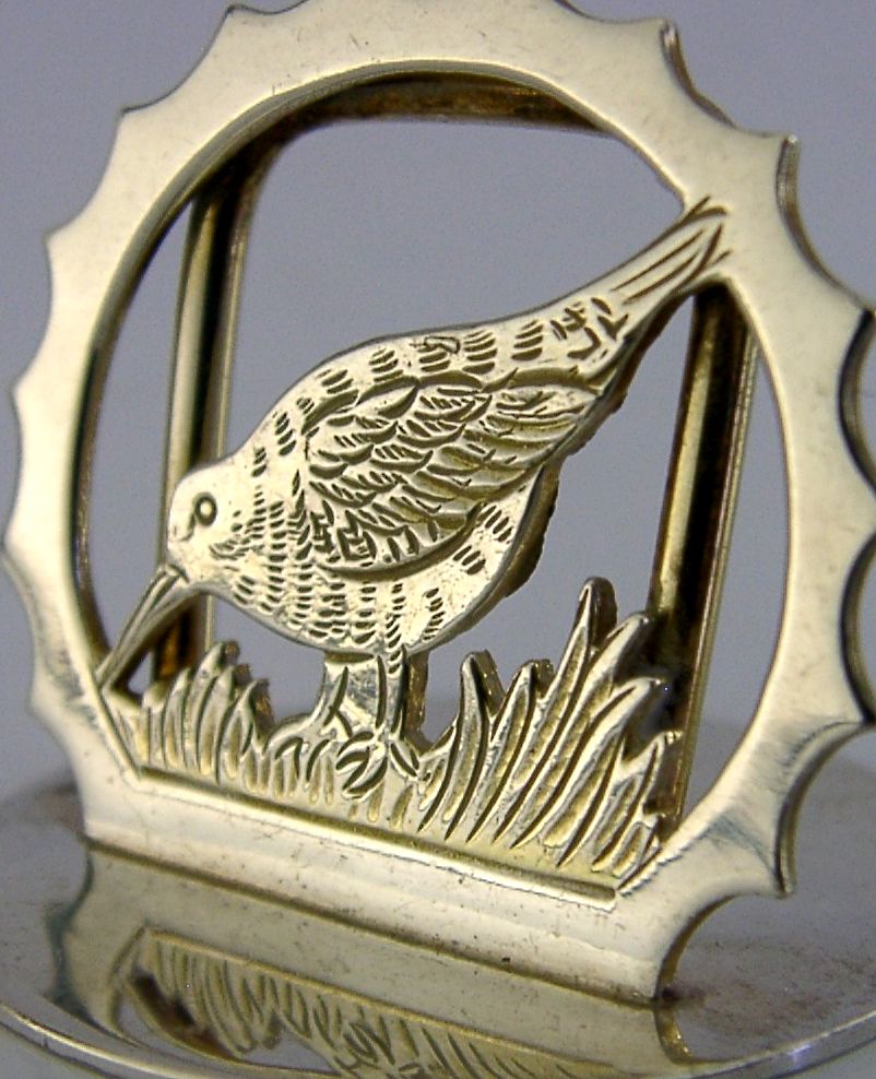 Porte-menu Asprey en argent massif sterling, motif bécasse, 1992 photo furniture