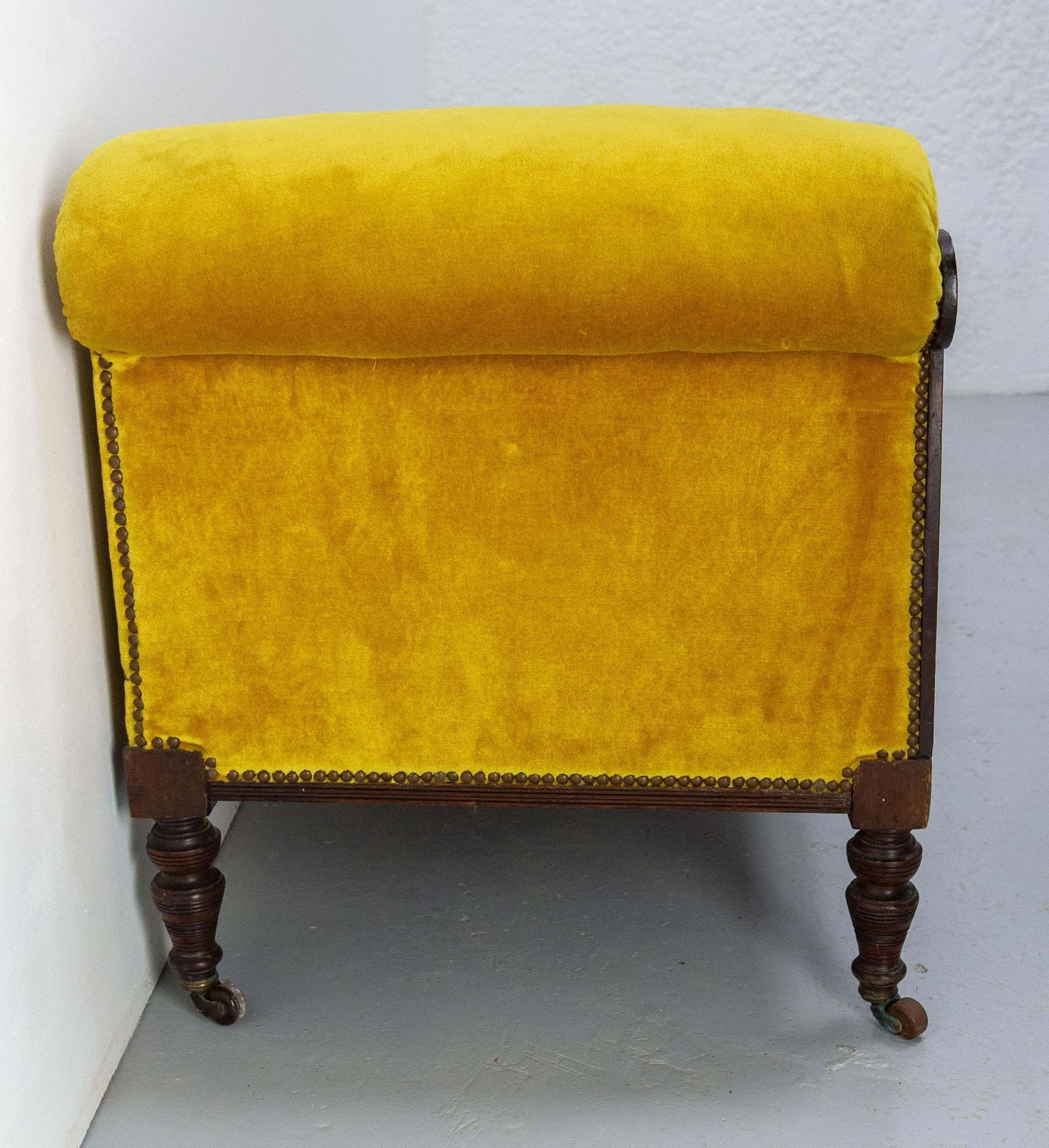 2145.0 French Restauration Bench Seat Wood Sofa Banquette Fabric Of Your Choise 19th C photo