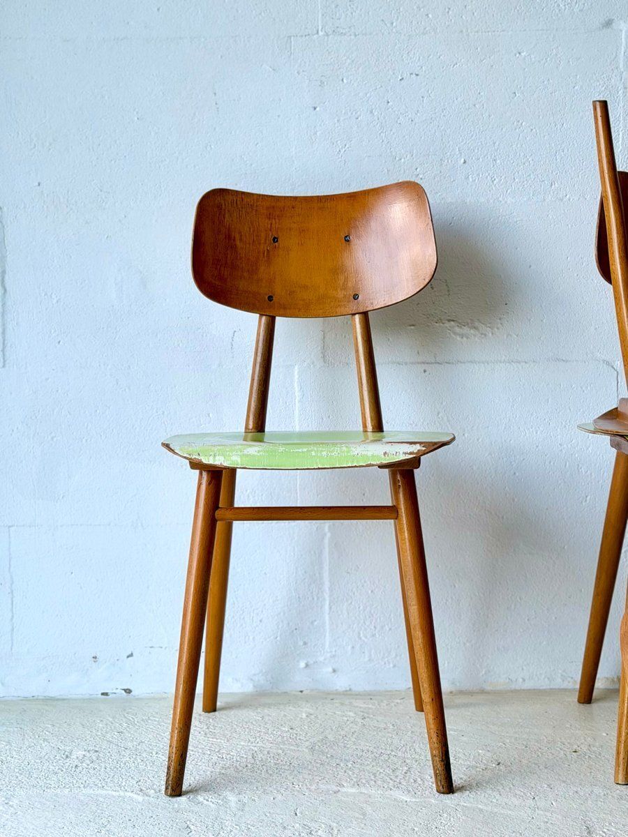 photo furniture Bistrostoelen van Ton, 1960, set van 4