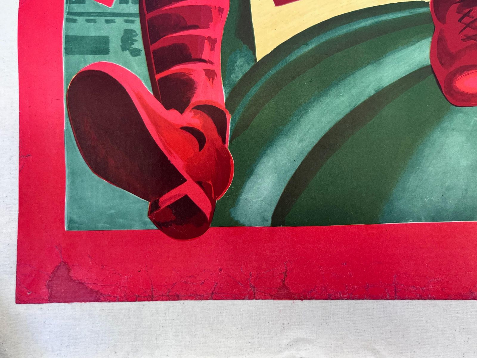 Xxl Russische Sovjet Propagandaposter, Cccp, ca. jaren 1950, Gemerkt photo Kunst