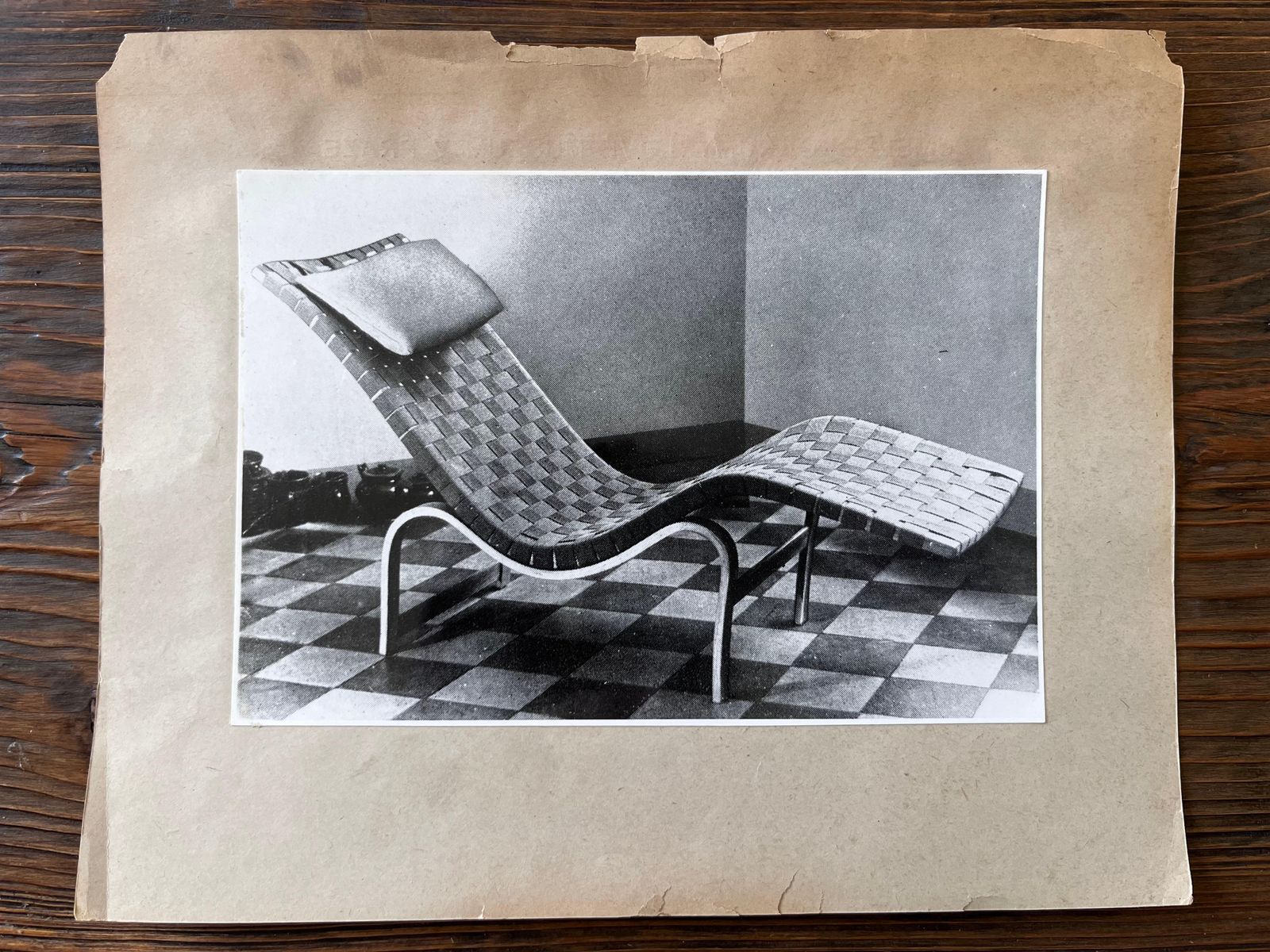 Original Photo Of Bruno Mathsson Lounge Chair / Finland   1950 photo furniture