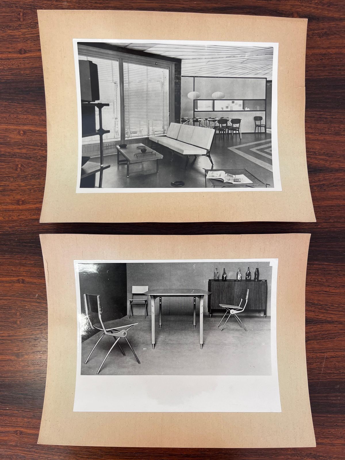 Set originele foto's van Tecno Milano meubels, 1950, Italië photo furniture