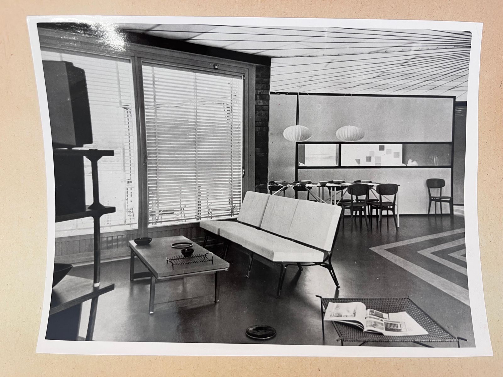 Set originele foto's van Tecno Milano meubels, 1950, Italië photo Kunst