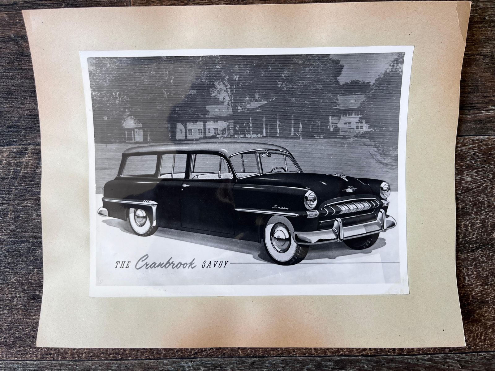 Originele foto van een Plymouth Cranbrook Savoy, ca. jaren 1950 photo furniture