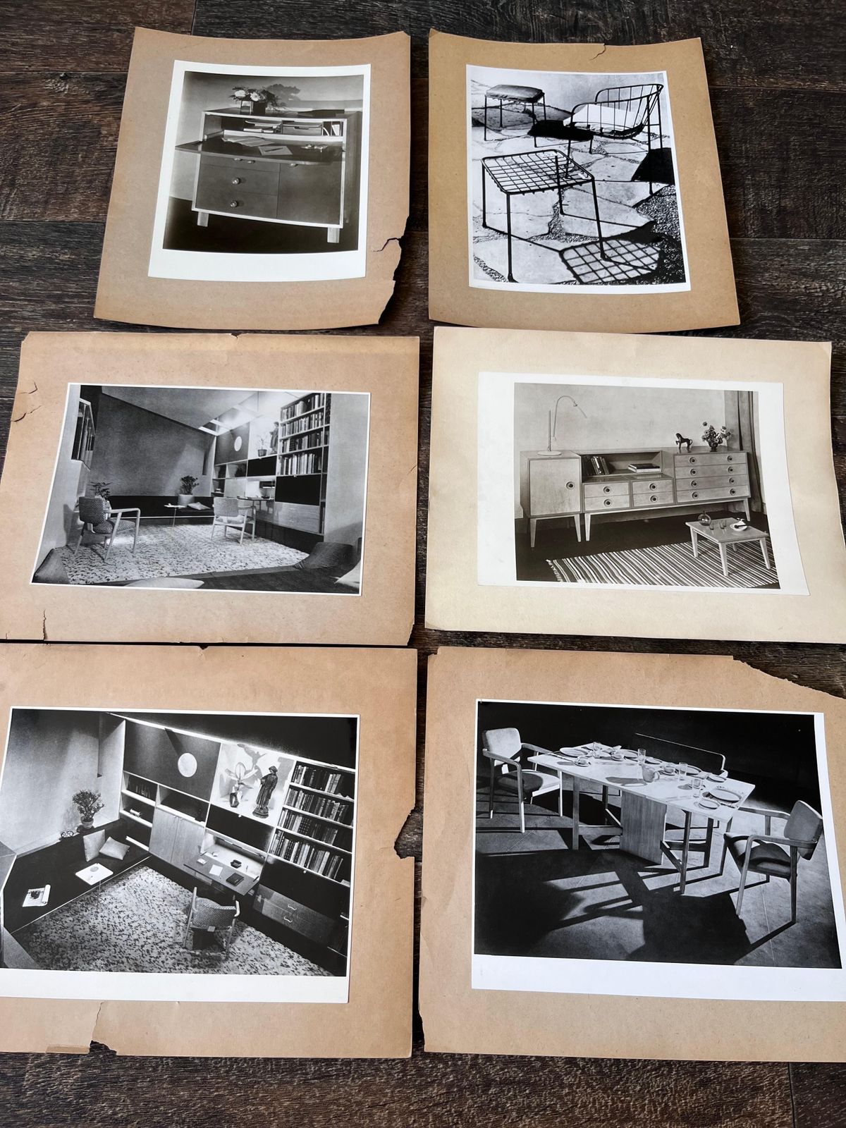 Original 6 Photos Of George Nelson Furniture   1950s photo Art