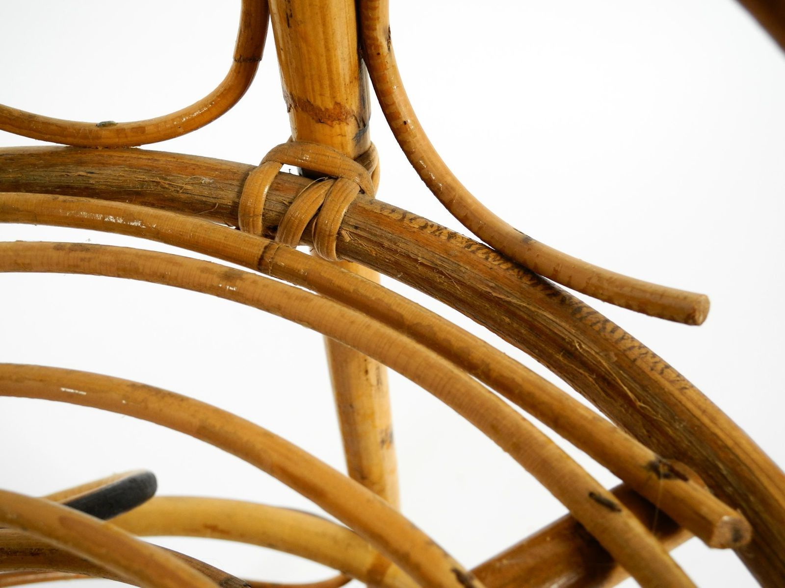 photo buy Italiaanse Mid-Century Bamboebar en Serveertrolley op Wielen