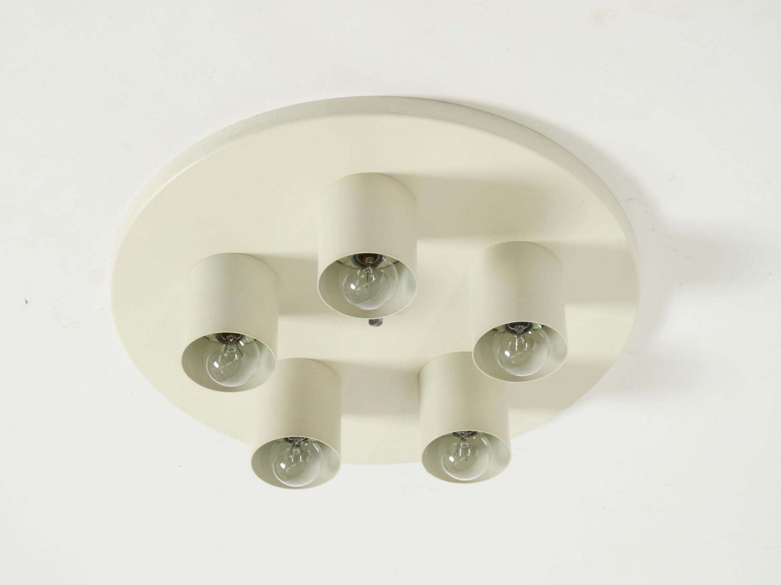 Grote metalen Space Age Brutalist plafond- of wandlamp uit de jaren 1970 van "Beisl Leuchte" photo furniture