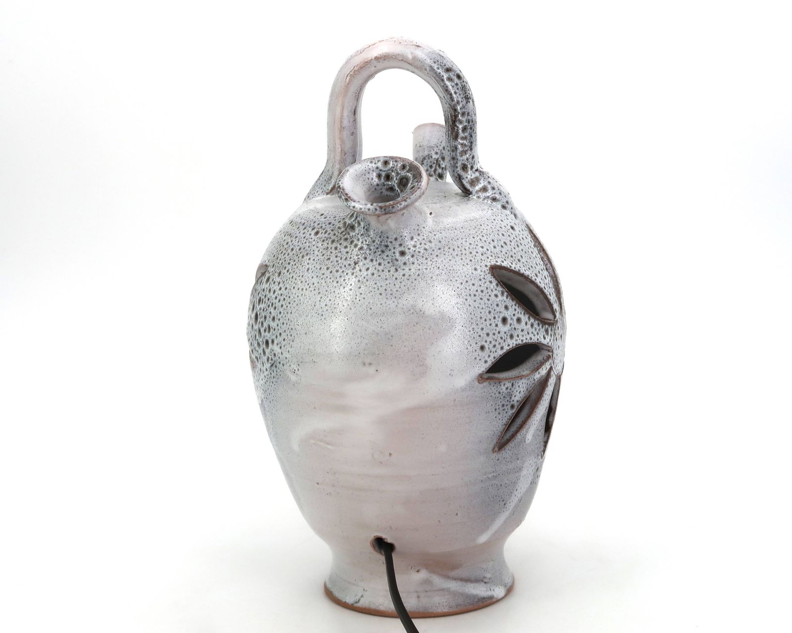 Keramische lamp uit Vallauris met uitgesneden bloem, jaren 1960 photo buy