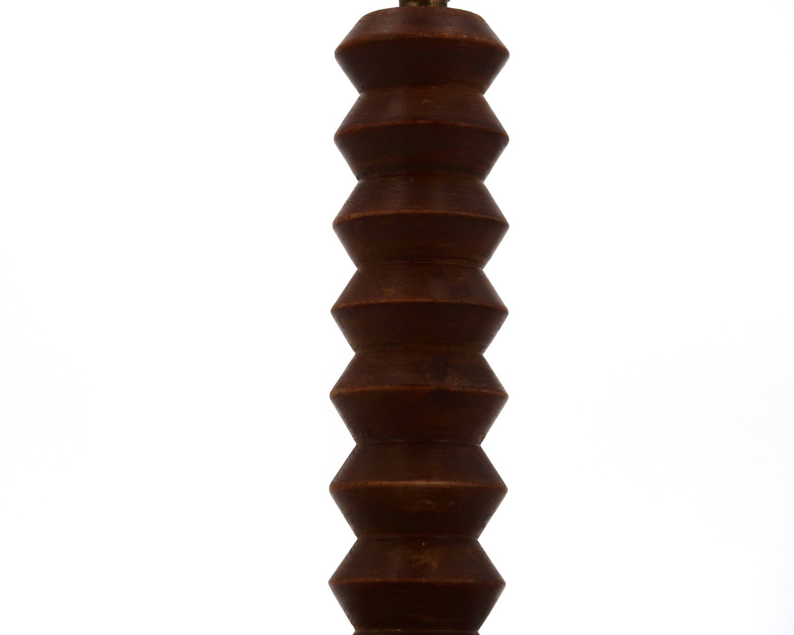 Donkerhouten kolomlamp van Charles Dudouyt, Brancusi-stijl, ca. jaren 1940. photo furniture