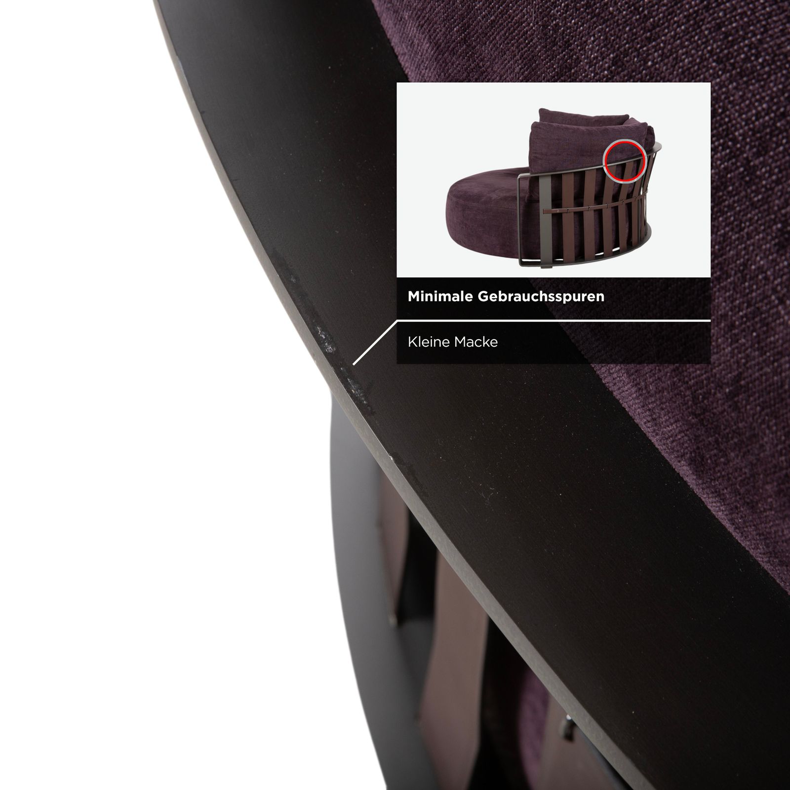 photo furniture Poltrona Frau Scarlett Fabric Two Seater Sofa In Lilac, Aubergine, And Violet With Casters