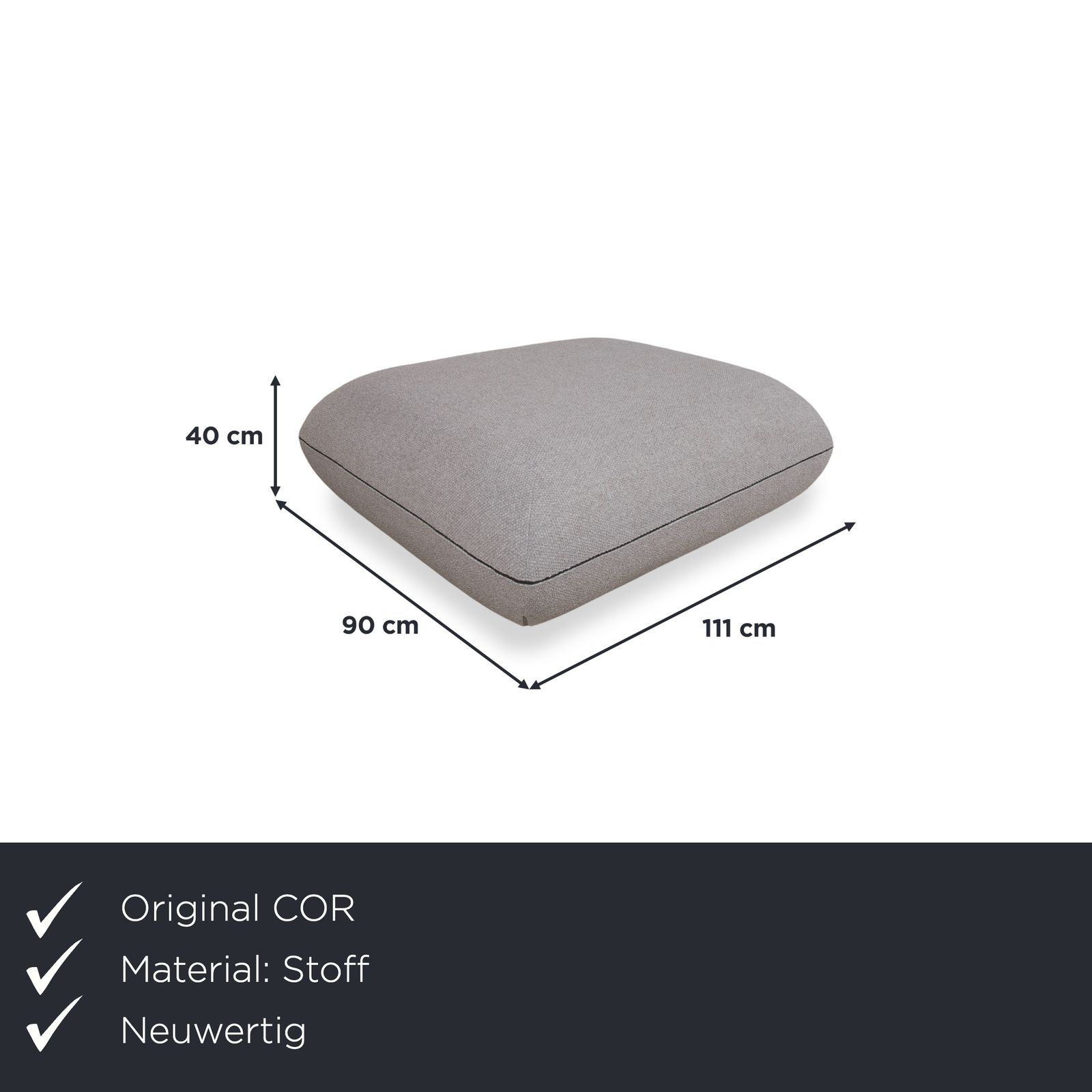 Cor Jalis Hocker Grijs Stof photo furniture