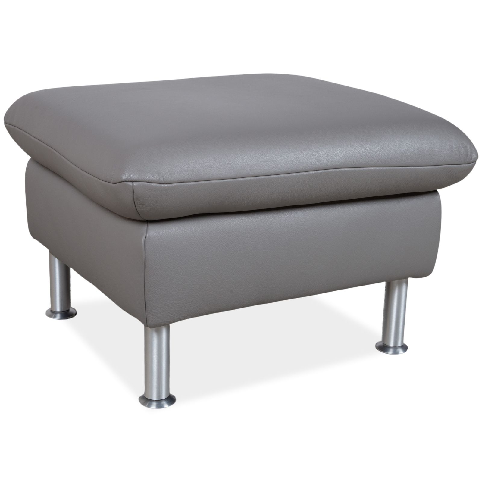 Repose-pied Koinor Elena en cuir gris