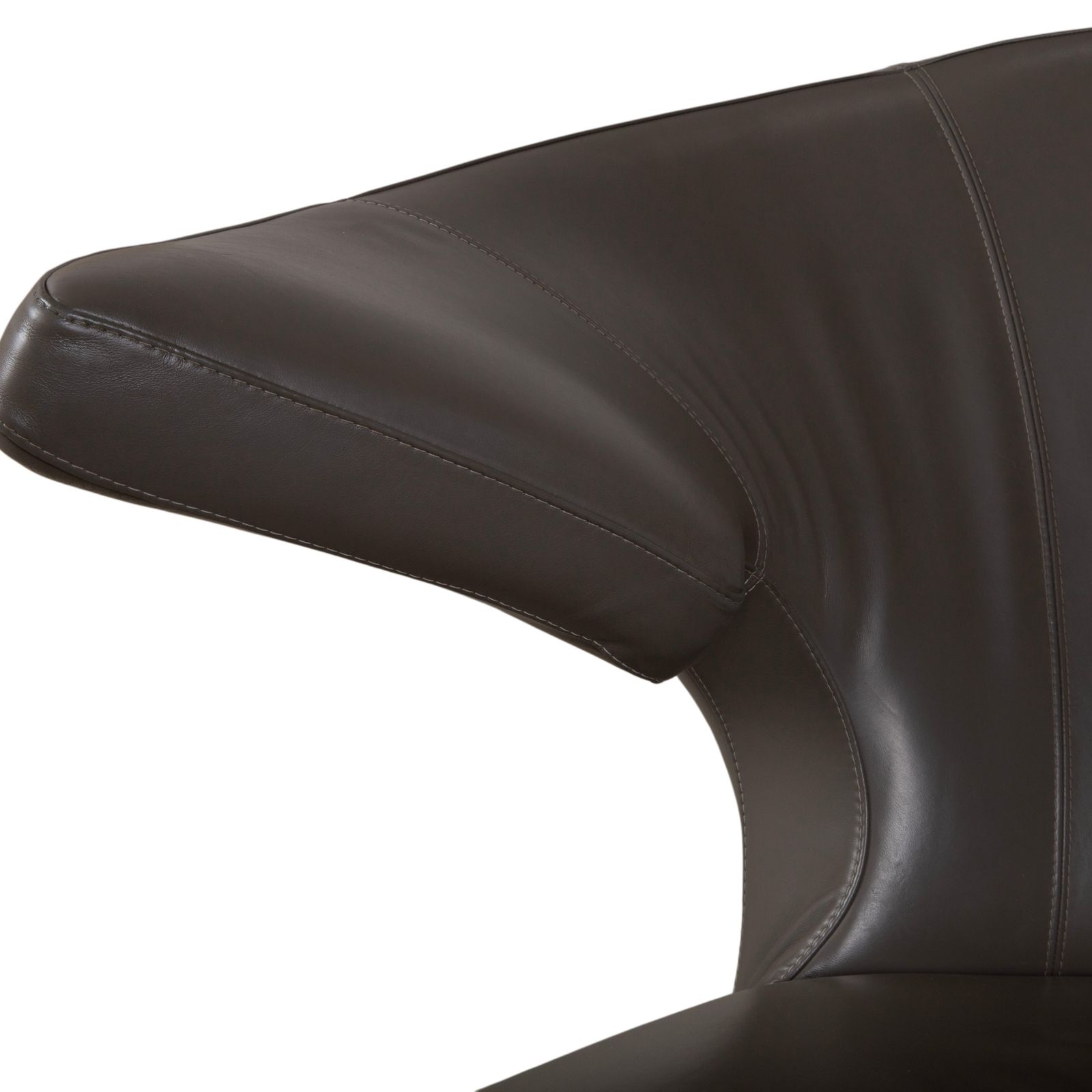 Fauteuil pivotant Leolux Parabolica en cuir gris photo for sale